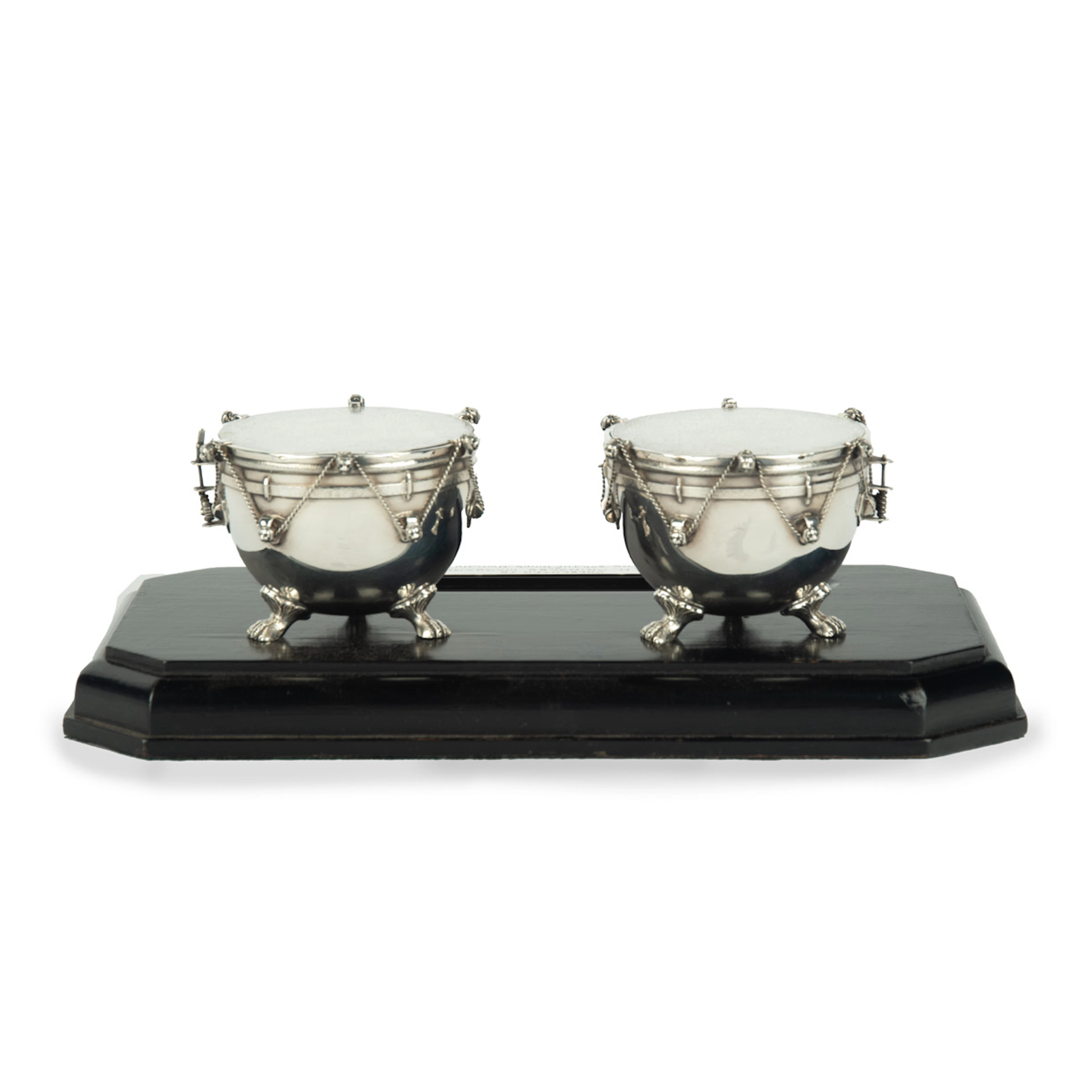 A Royal presentation silver inkstand by Carrington & Co