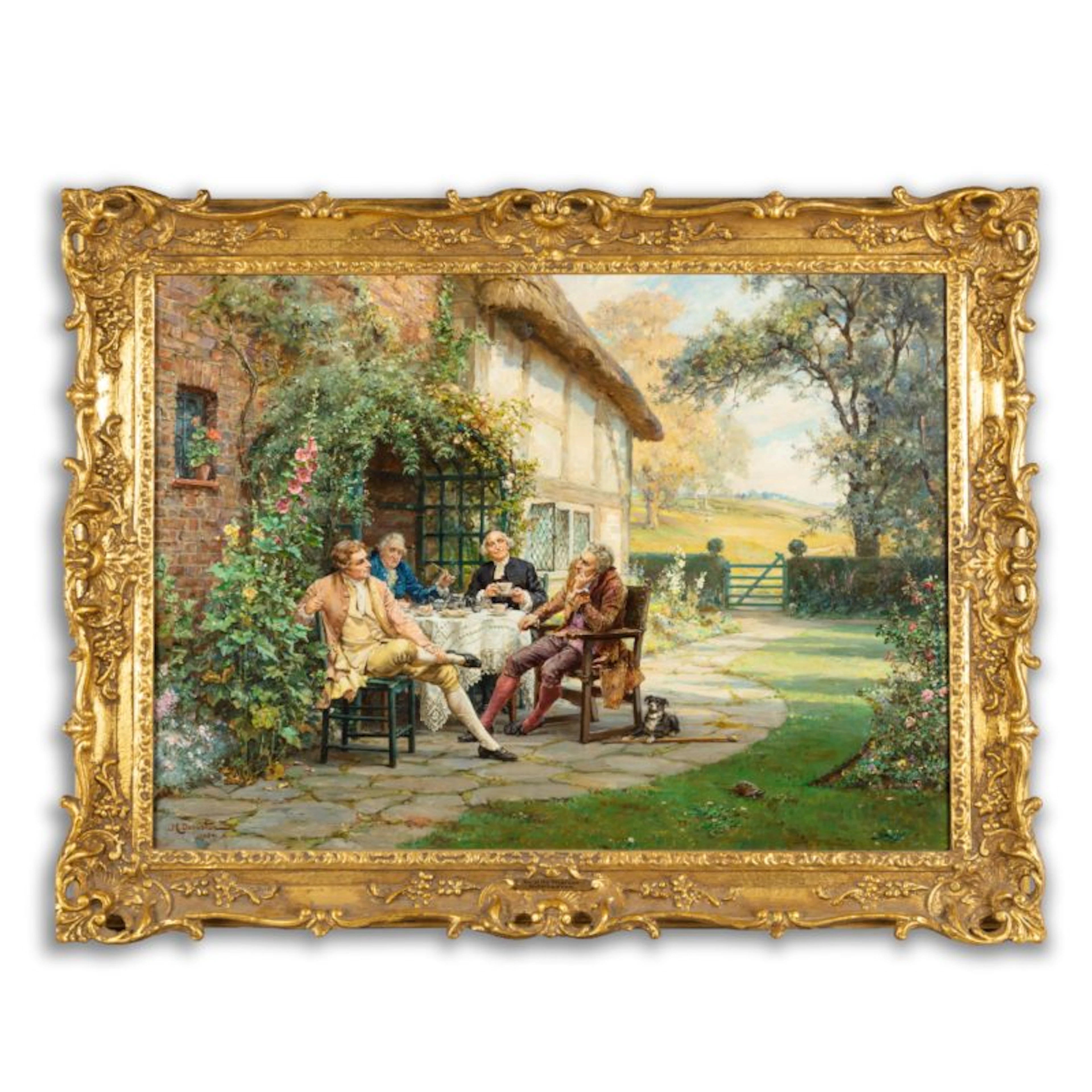 ‘Tea at the Vicarage’ by Margaret Dovaston, dated 1952