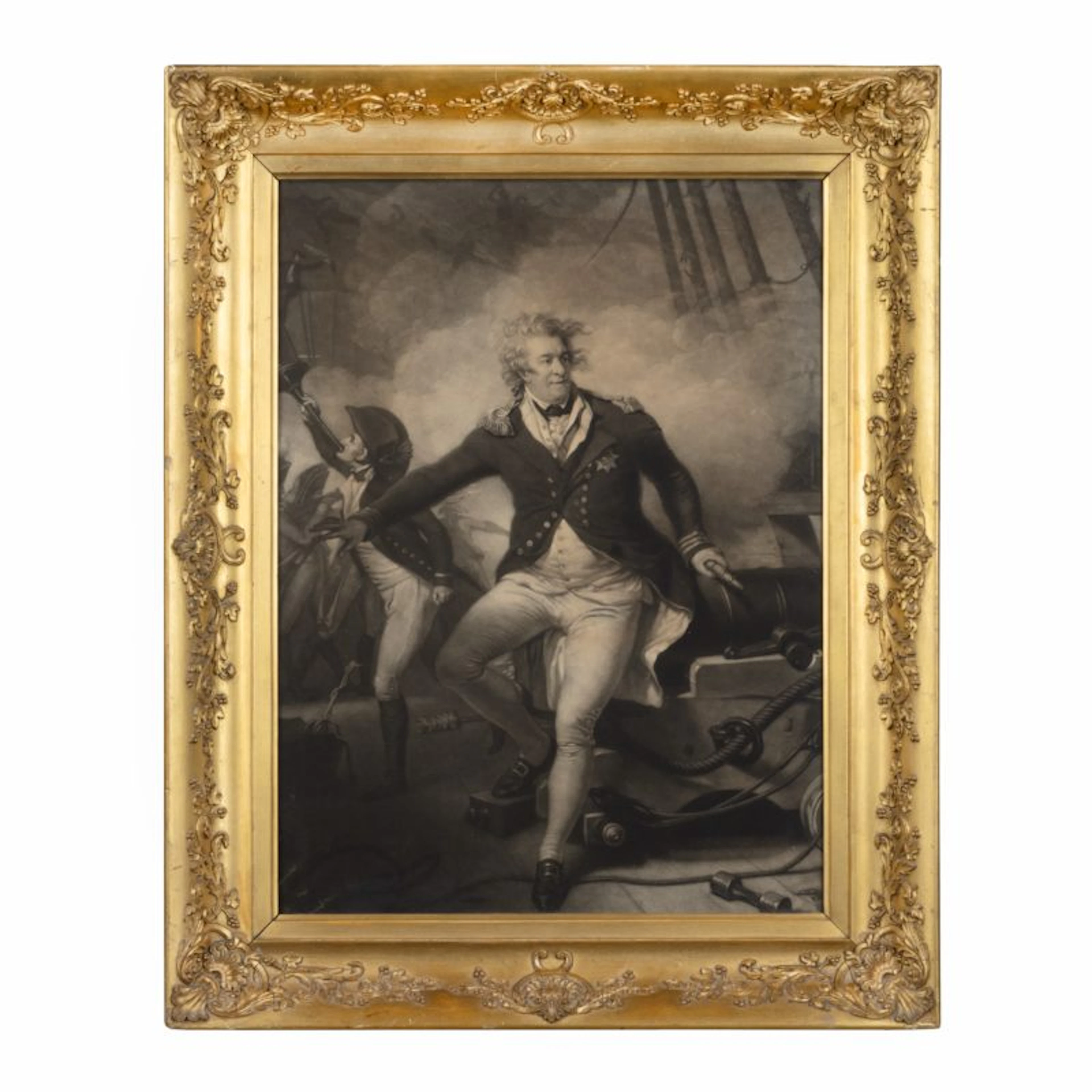 A portrait mezzotint of Admiral Viscount Duncan