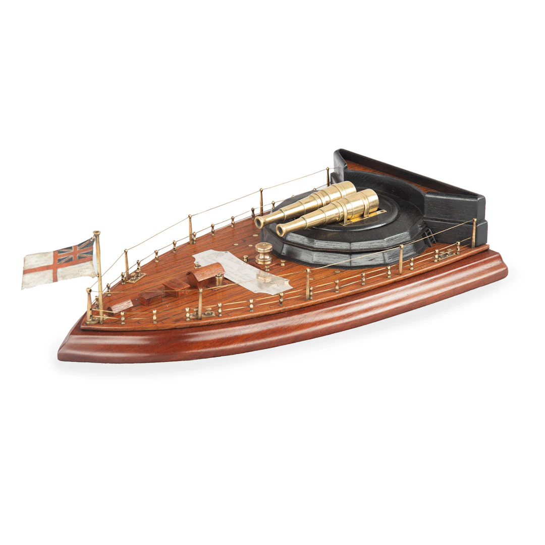 A Teak Model of the Stern of HMS Howe, Presented to Captain Assheton