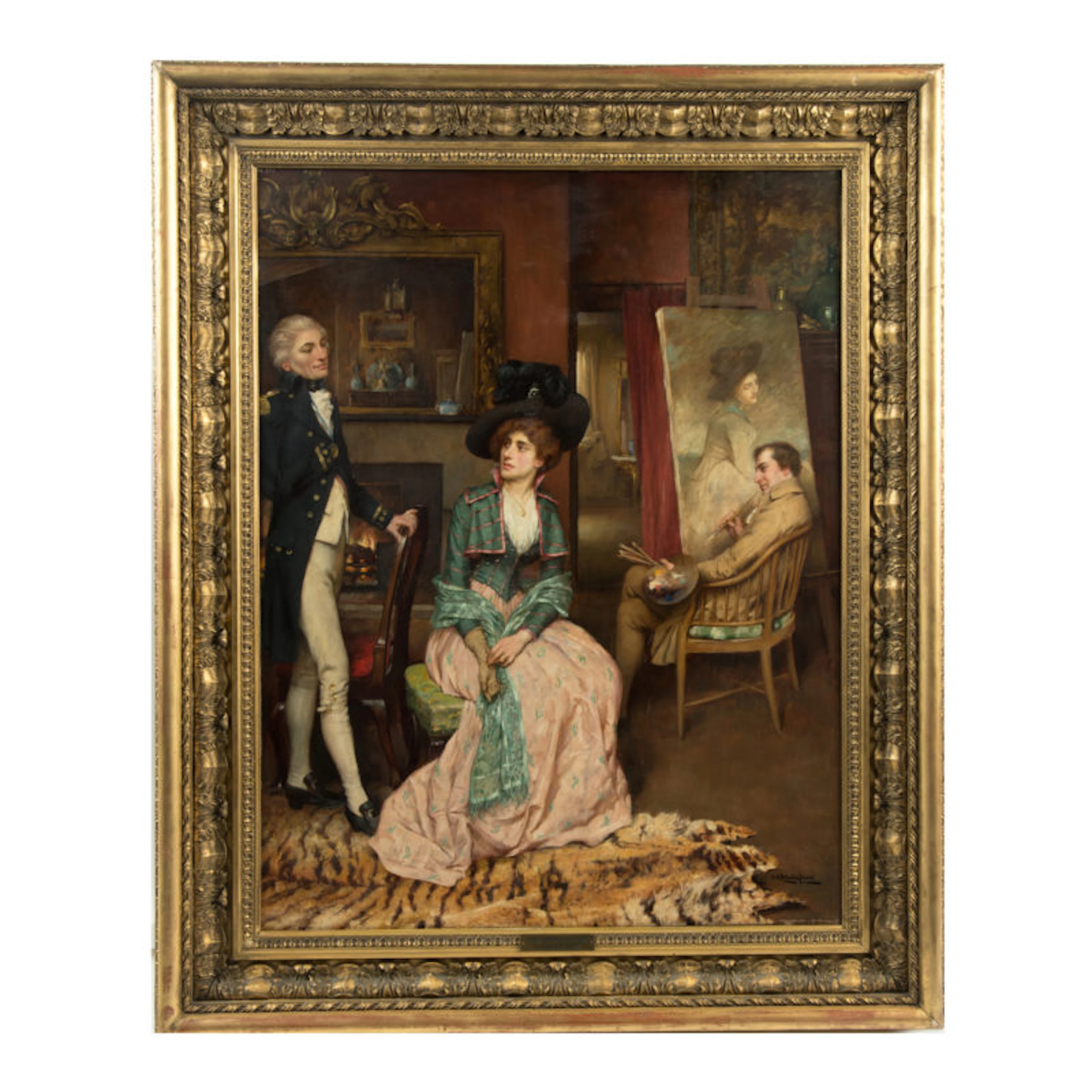 Admiral Viscount Nelson and Lady Emma Hamilton in the Studio of George