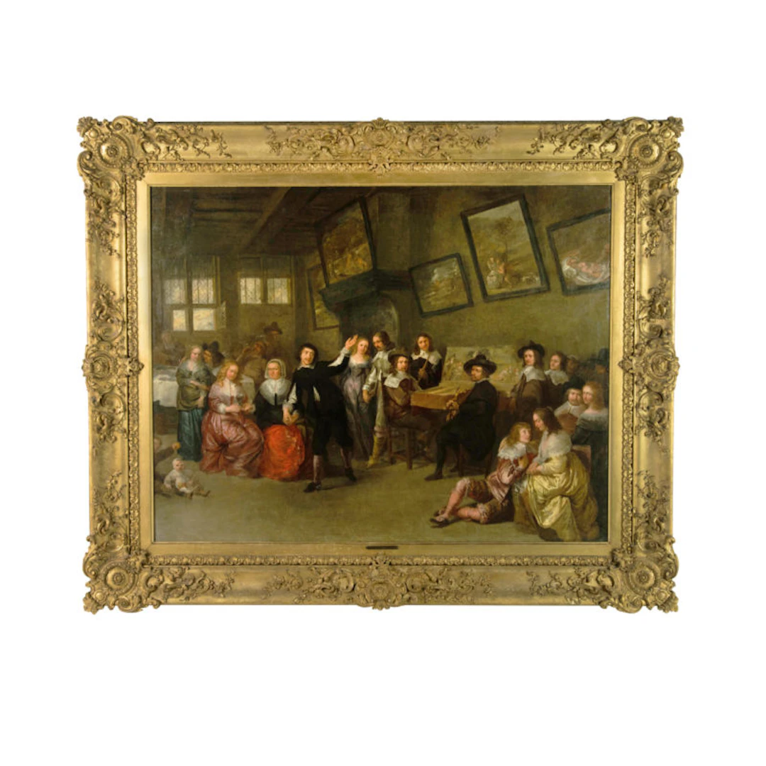 An Elegant Musical Party in an Interior’ attributed to Gillis van Tilborgh