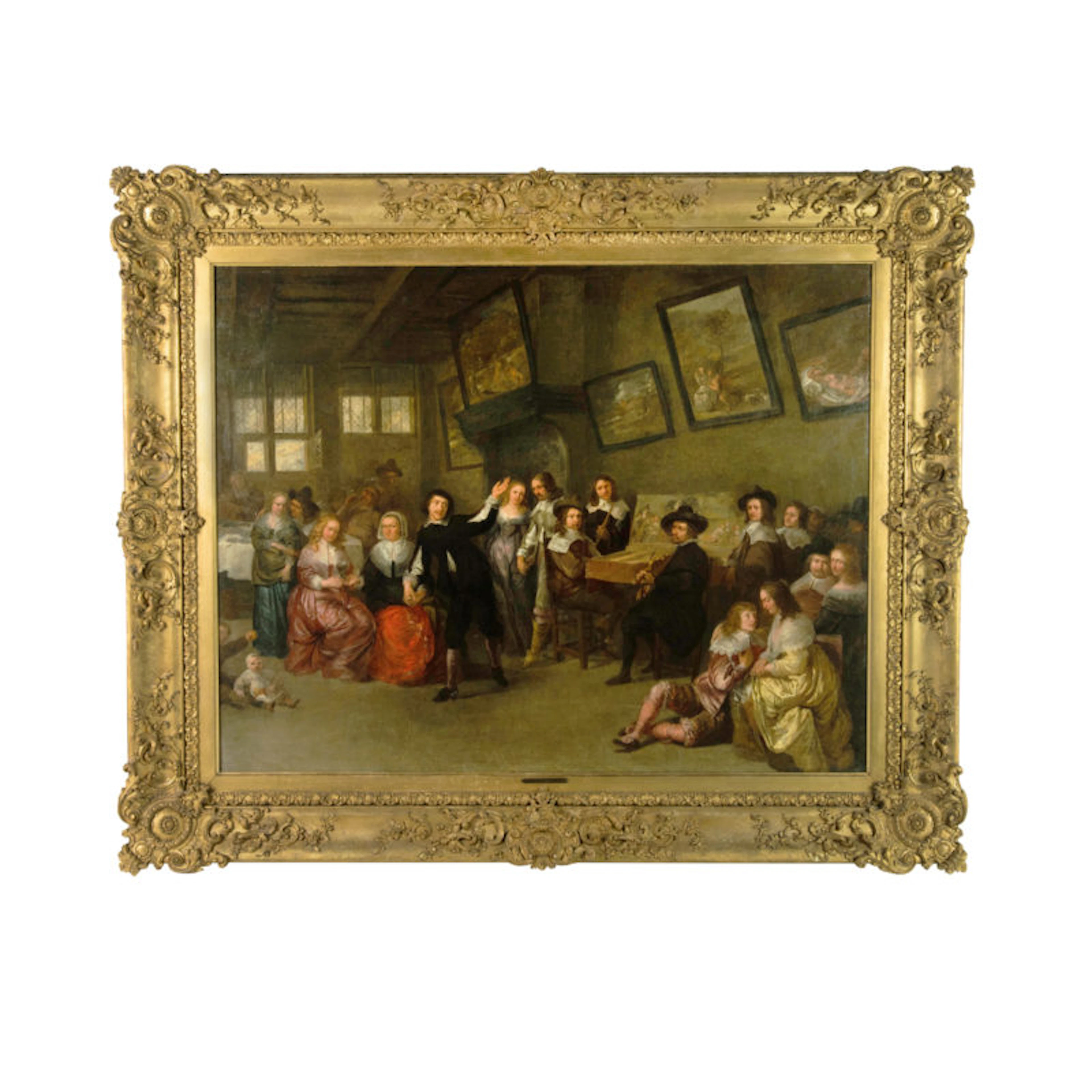 An Elegant Musical Party in an Interior’ attributed to Gillis van Tilborgh