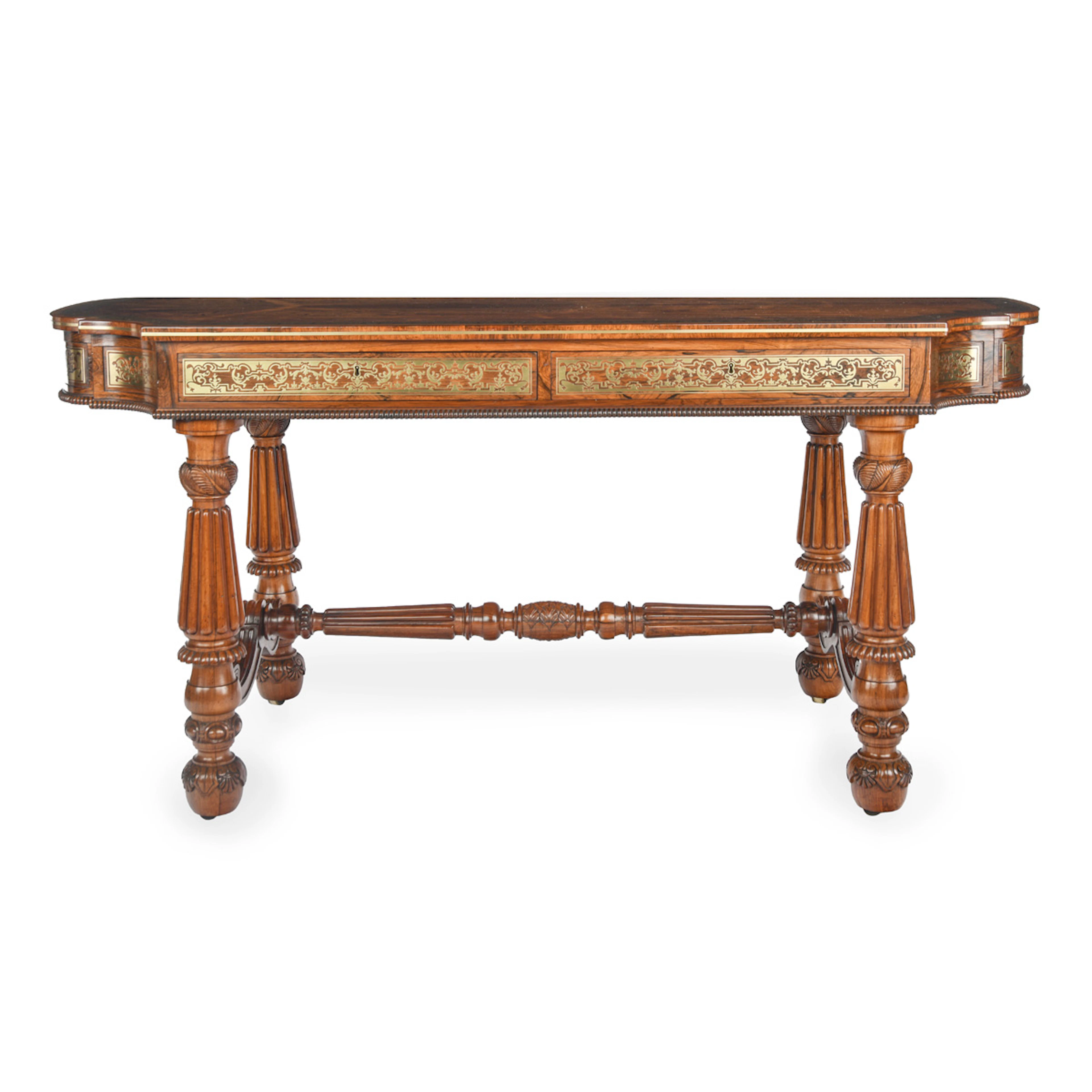A Fine and Important George IV Period Rosewood Library Side Table