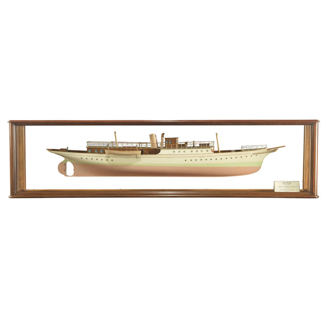 A half hull model of Egyptian Coast Guard Cutter Ab-Bass by G.L.Watson, 1891