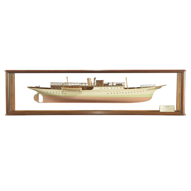 A half hull model of Egyptian Coast Guard Cutter Ab-Bass by G.L.Watson, 1891