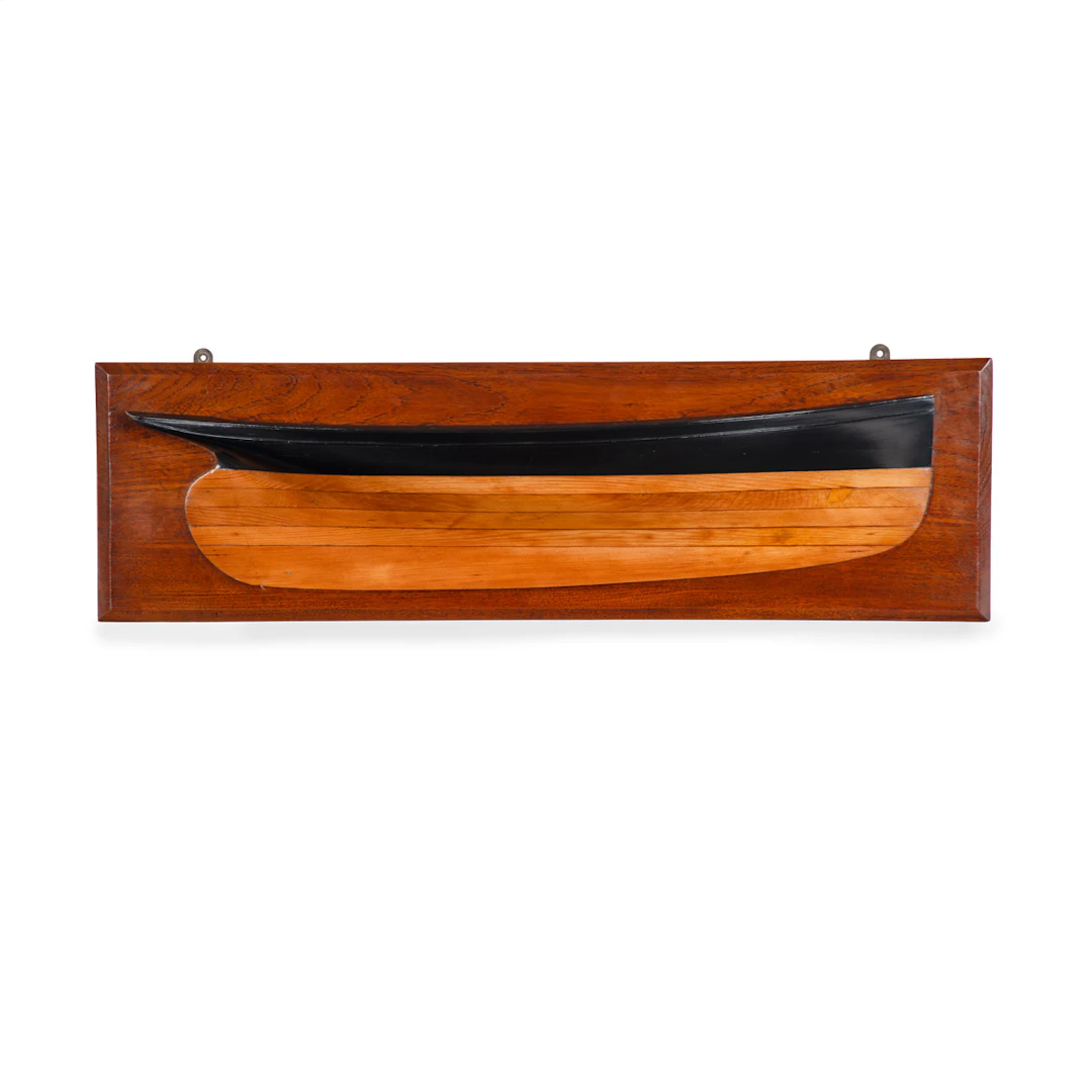 A Fine 19th Century Victorian Half Hull or Block of a Classic Sailing Yacht