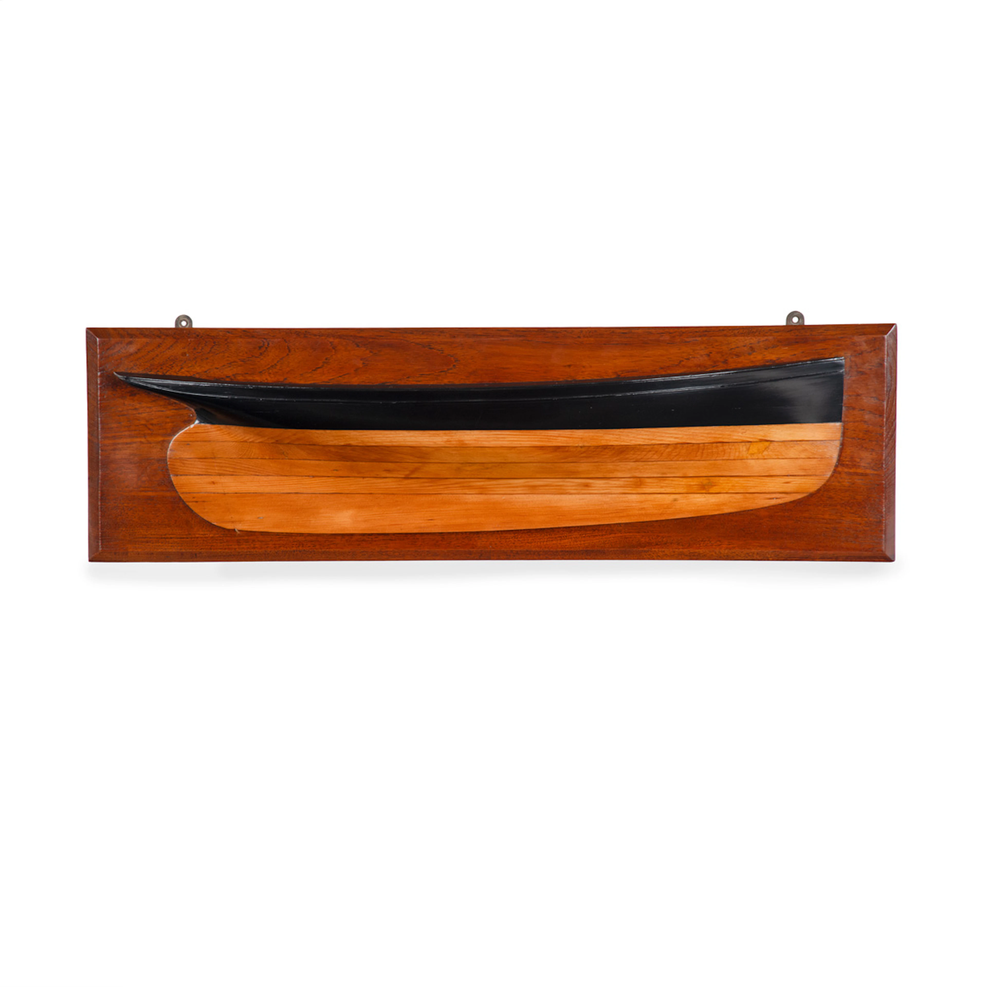 A Fine 19th Century Victorian Half Hull or Block of a Classic Sailing Yacht