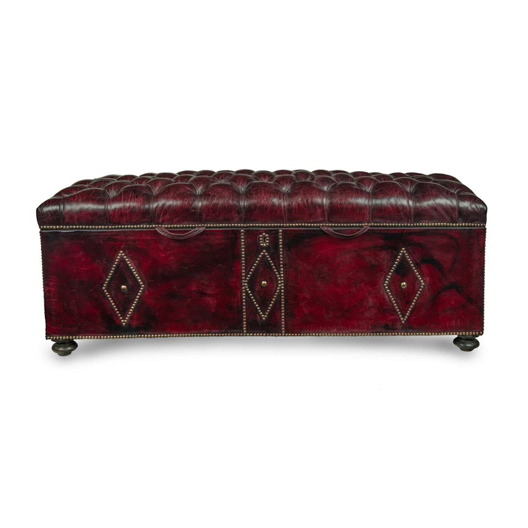 A late Victorian box ottoman