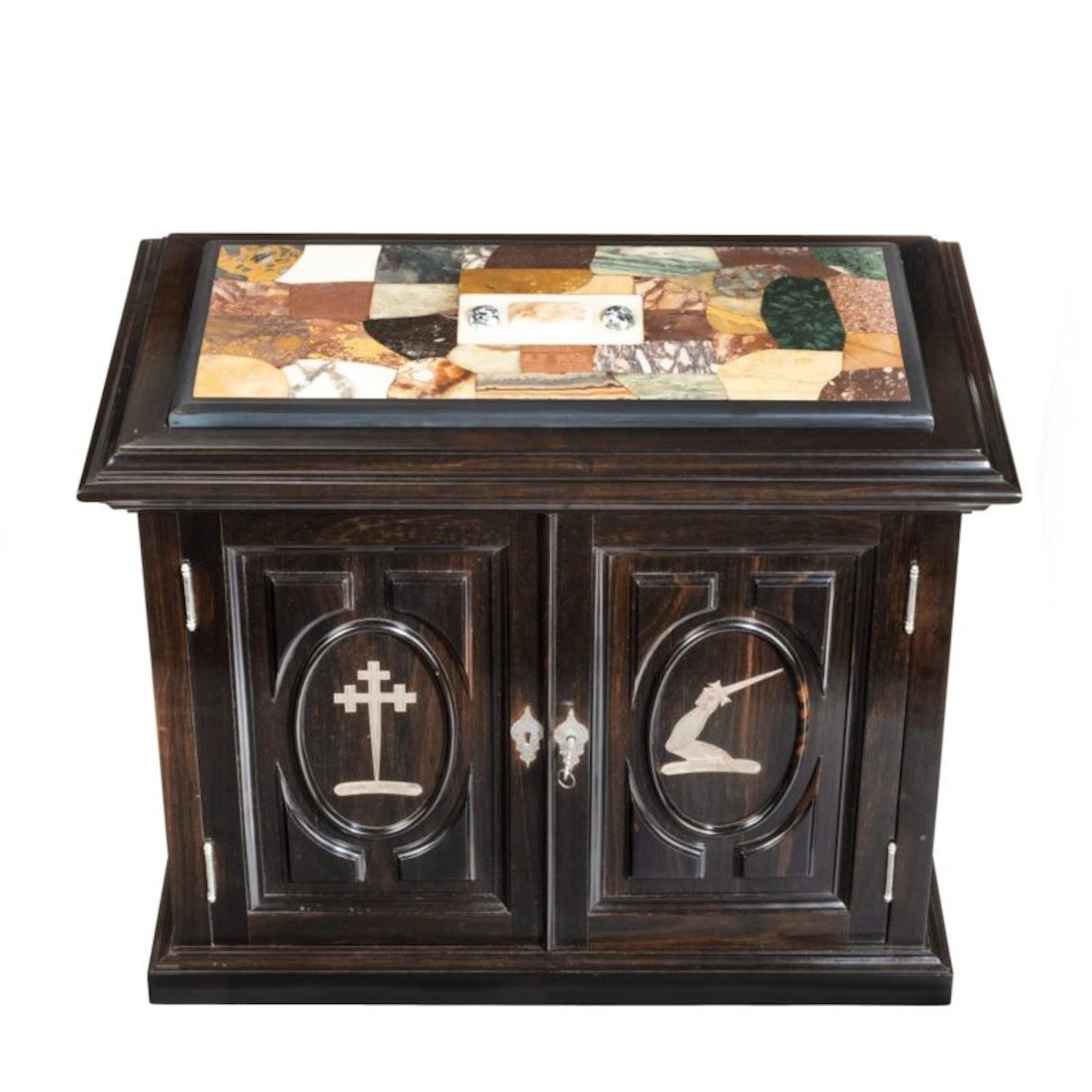 A superb early Victorian ebony collector’s cabinet