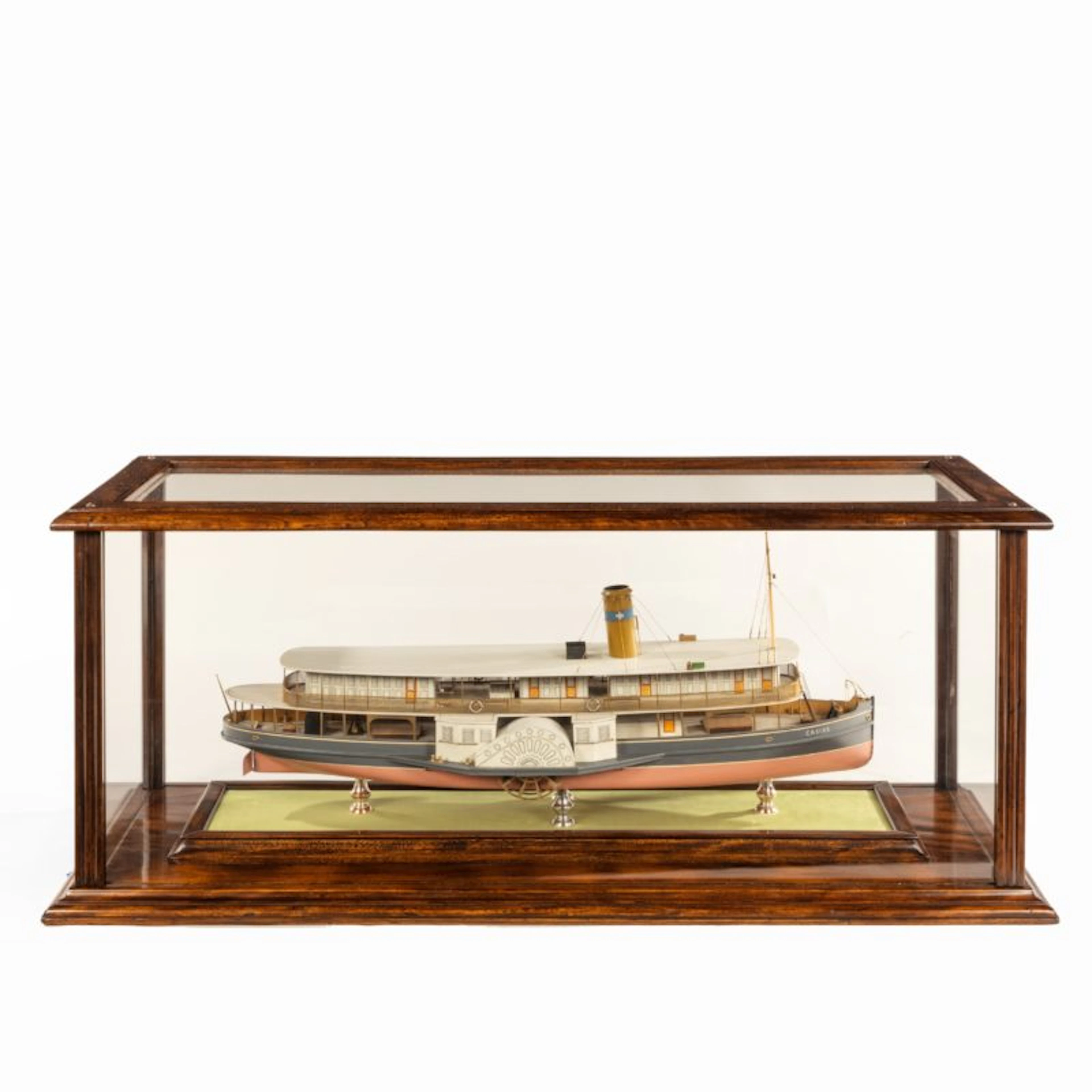 A builder’s model of the Brazilian passenger paddle steamer Caxias