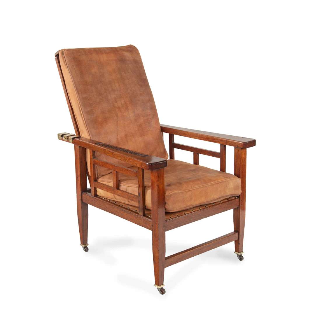A Fine Early 20th Century Reclining Armchair Made from the Timber