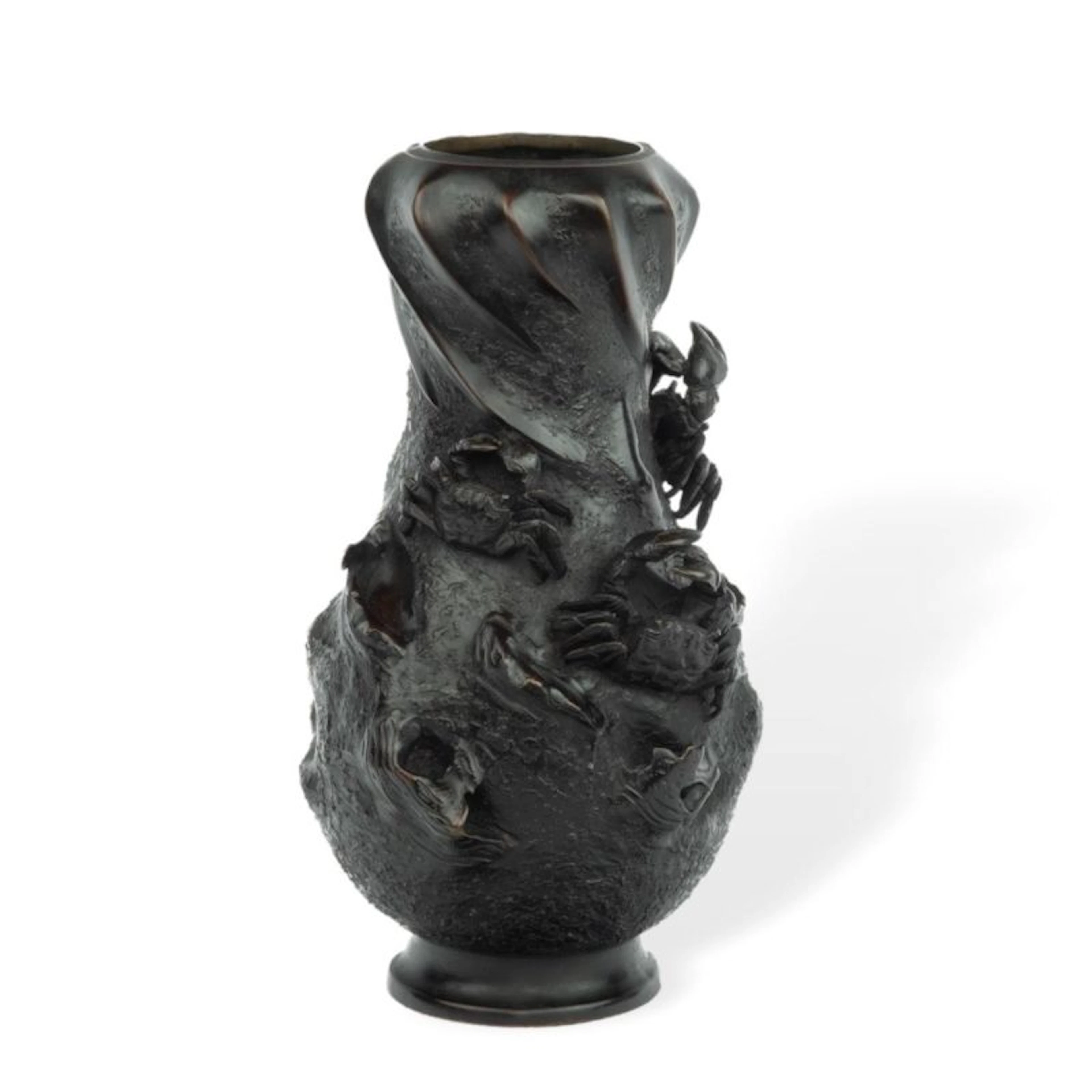 A Meiji bronze vase by Nobuhira