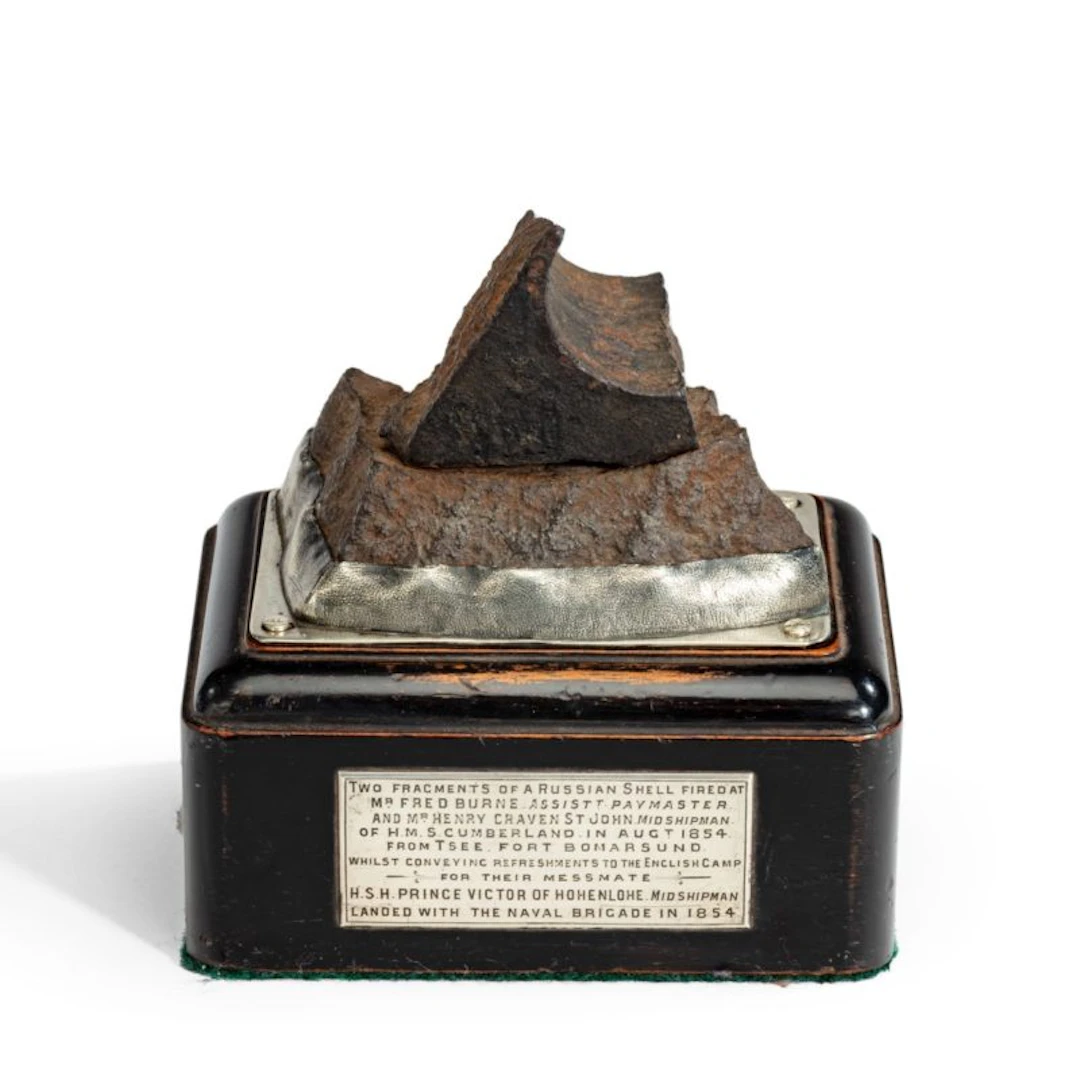 Count Gleichen’s shrapnel paperweight. Russian and English, 1854.