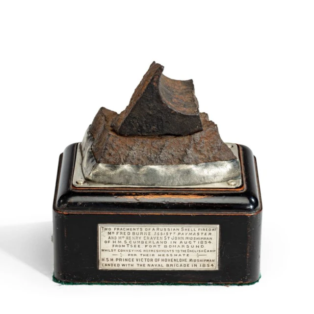 Count Gleichen’s shrapnel paperweight. Russian and English, 1854.