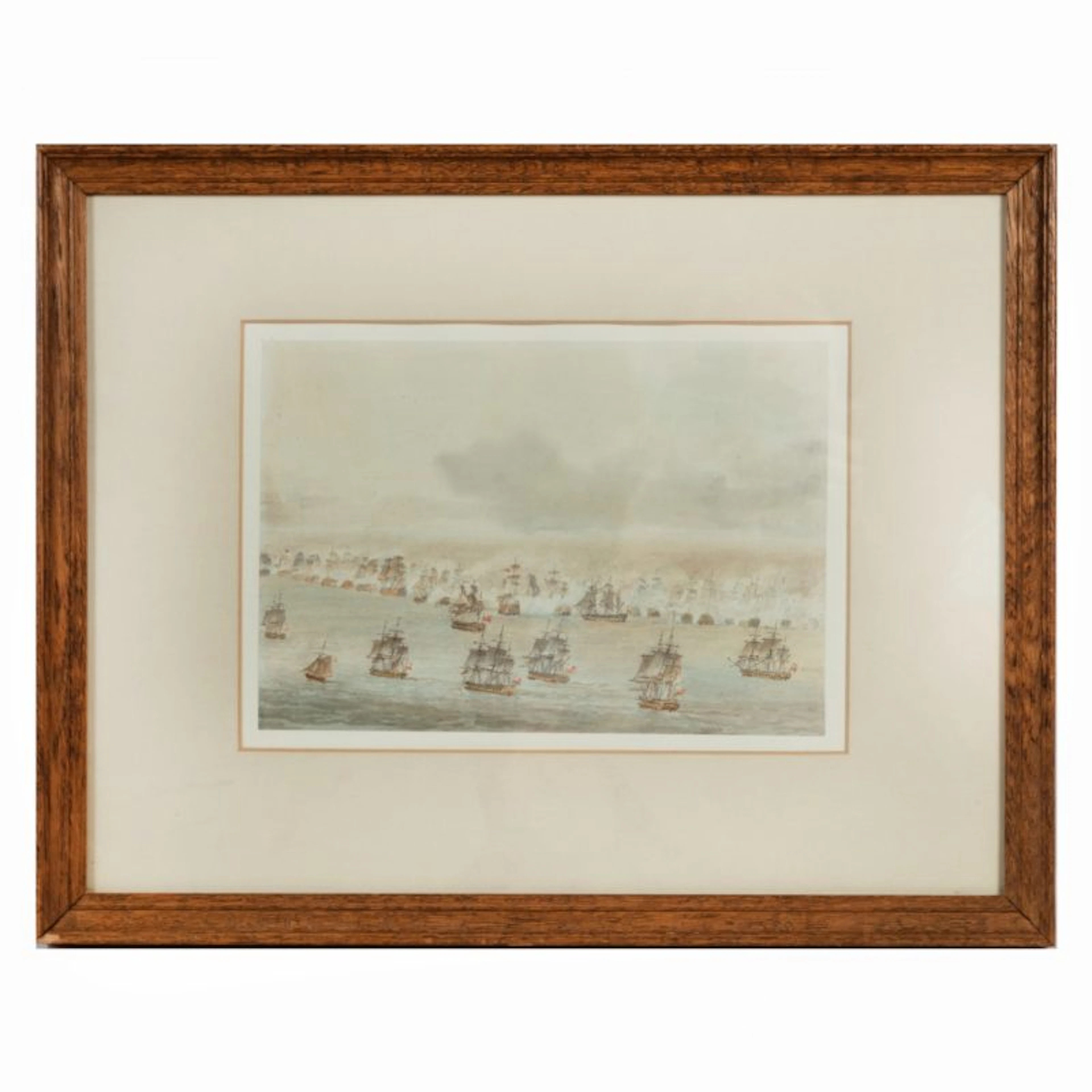 Nicholas Pocock: ‘The Glorious First of June’, ink, grey wash and