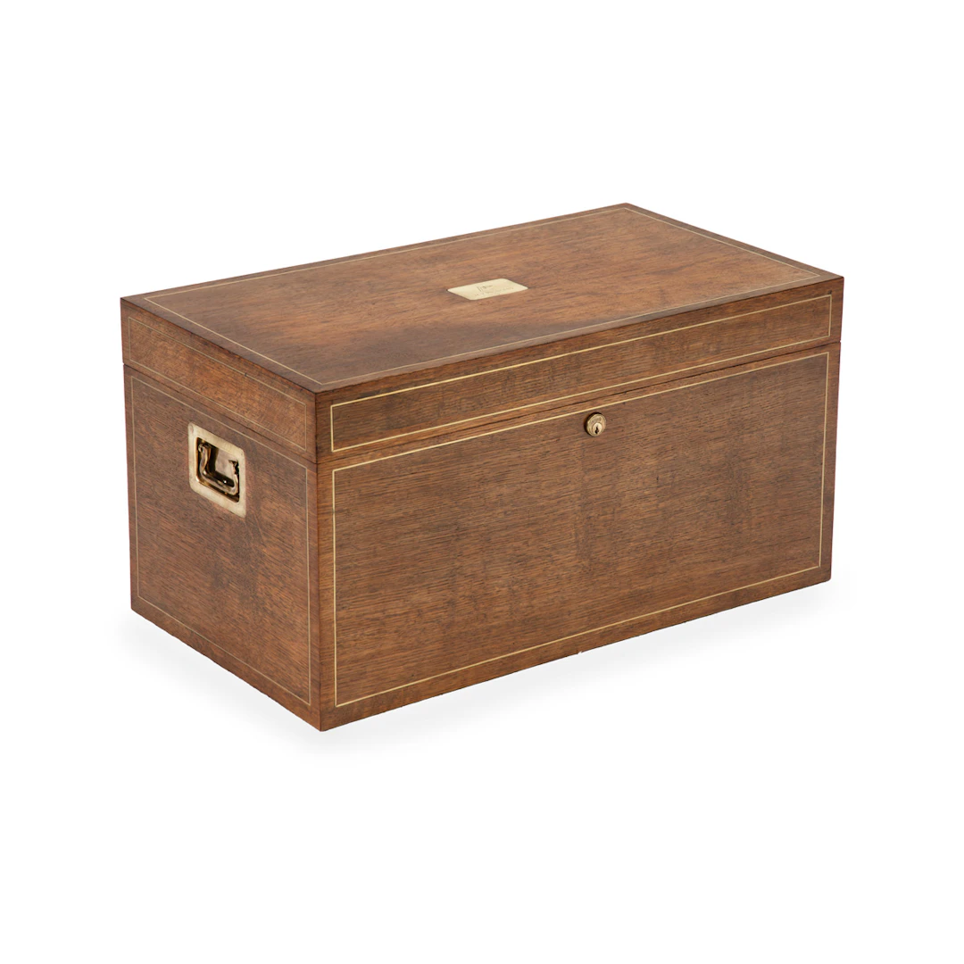 A Fine Art Deco Period Brass-Mounted Ship’s Humidor from the M. Y.