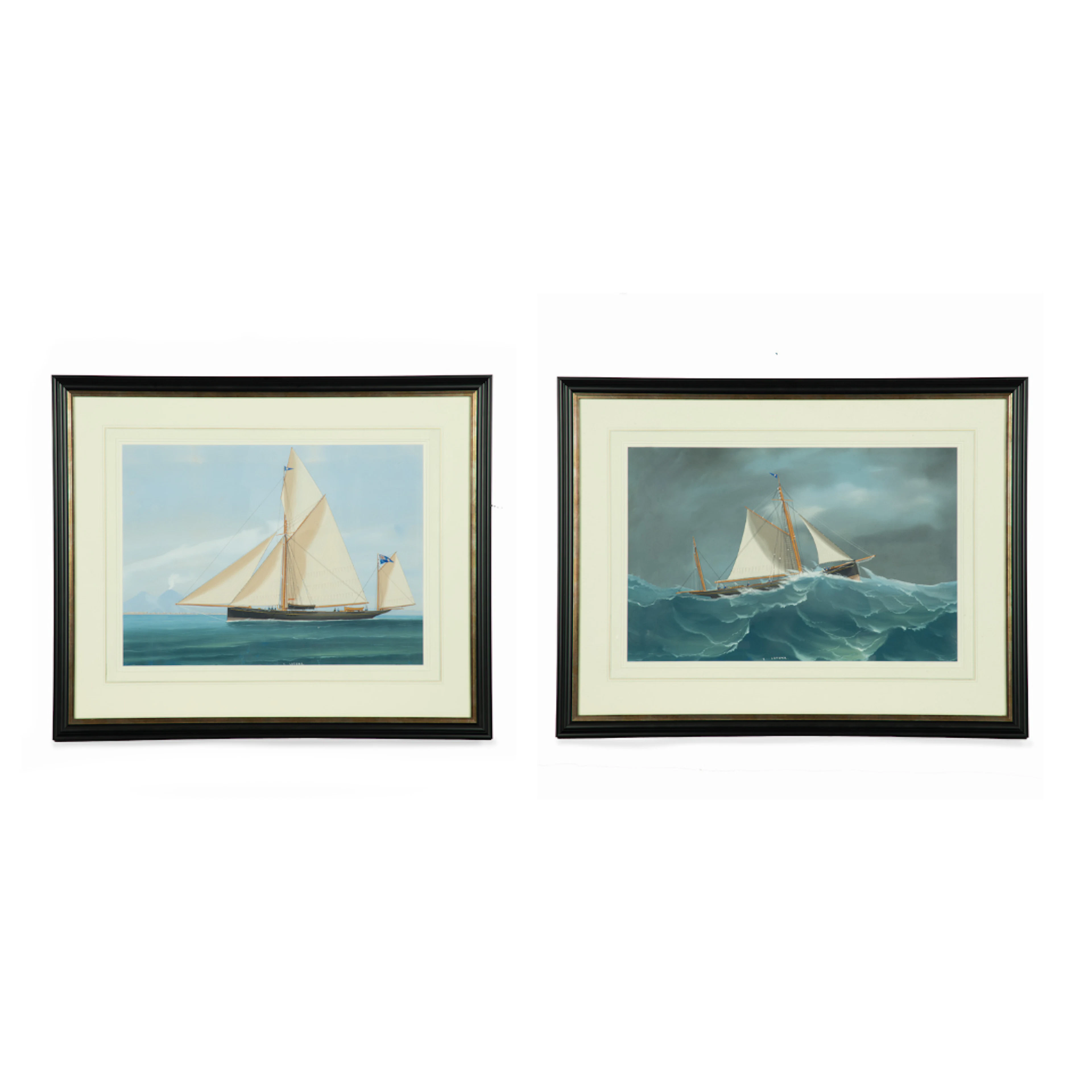 Two gouache paintings by de Simone of ‘Latona’
