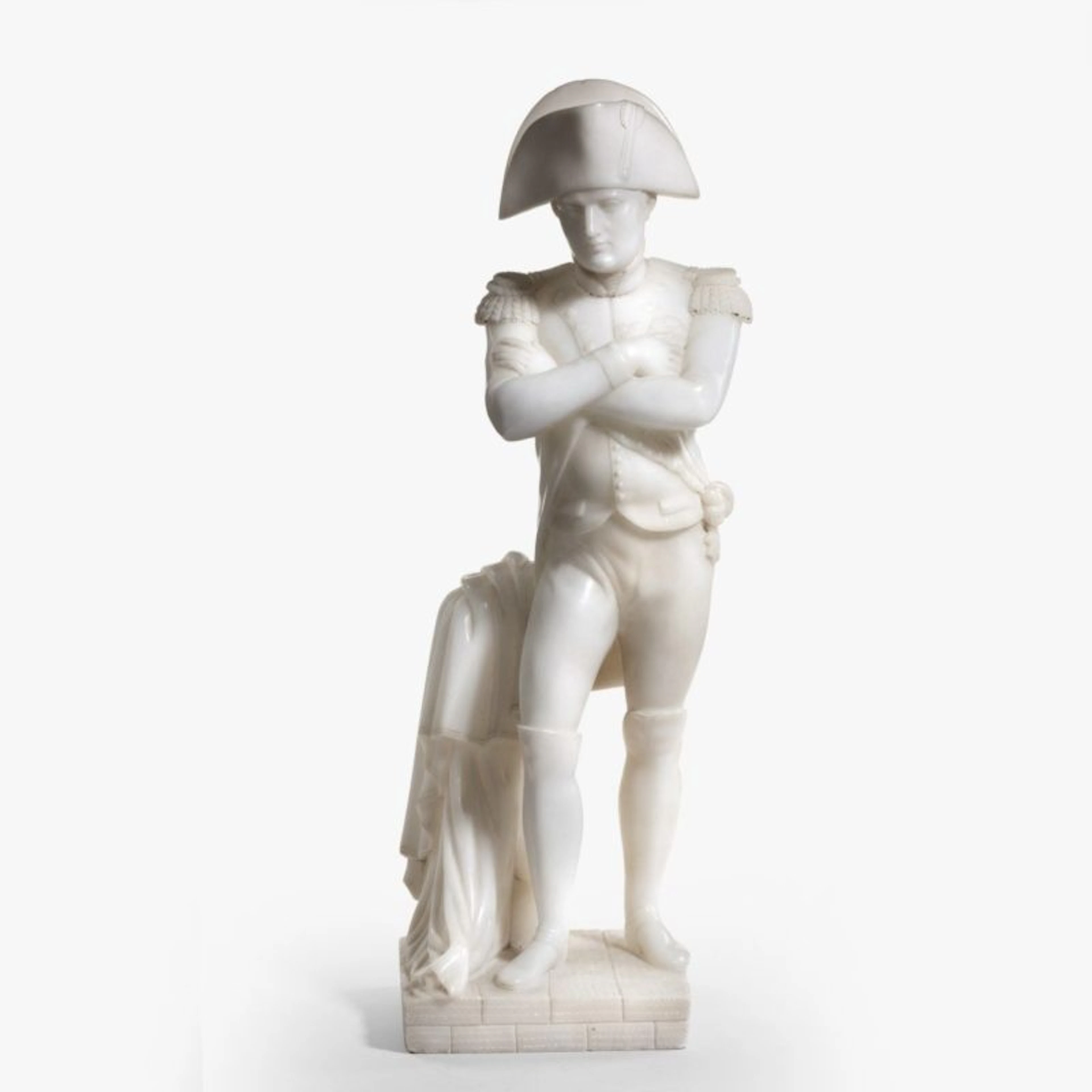 A fine Victorian alabaster figure of Napoleon Bonaparte
