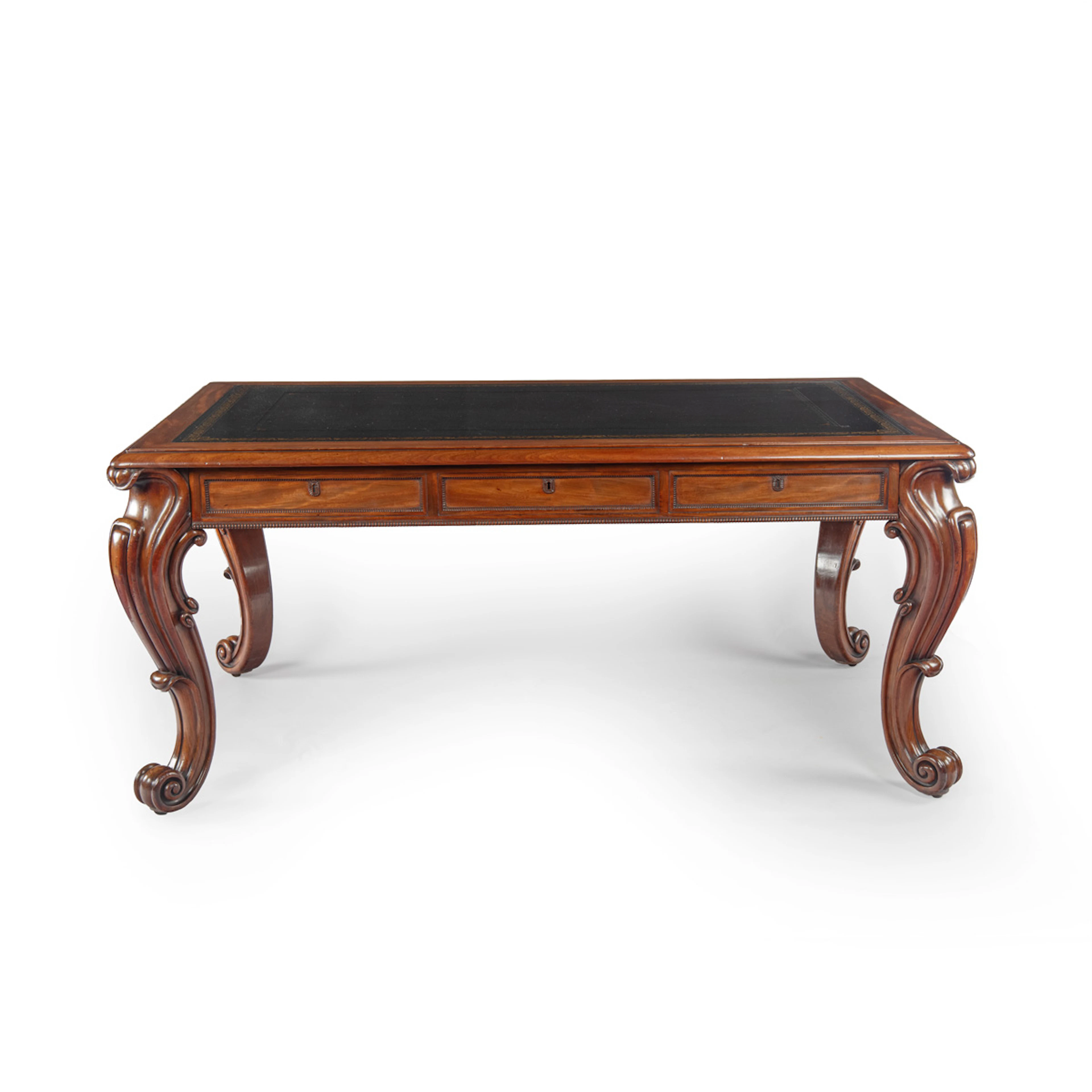 A fine William IV period mahogany writing table used by Gary Oldman
