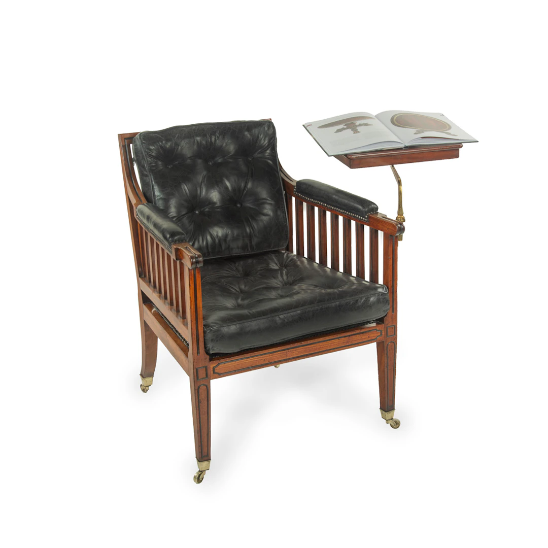 A Regency mahogany library reading chair