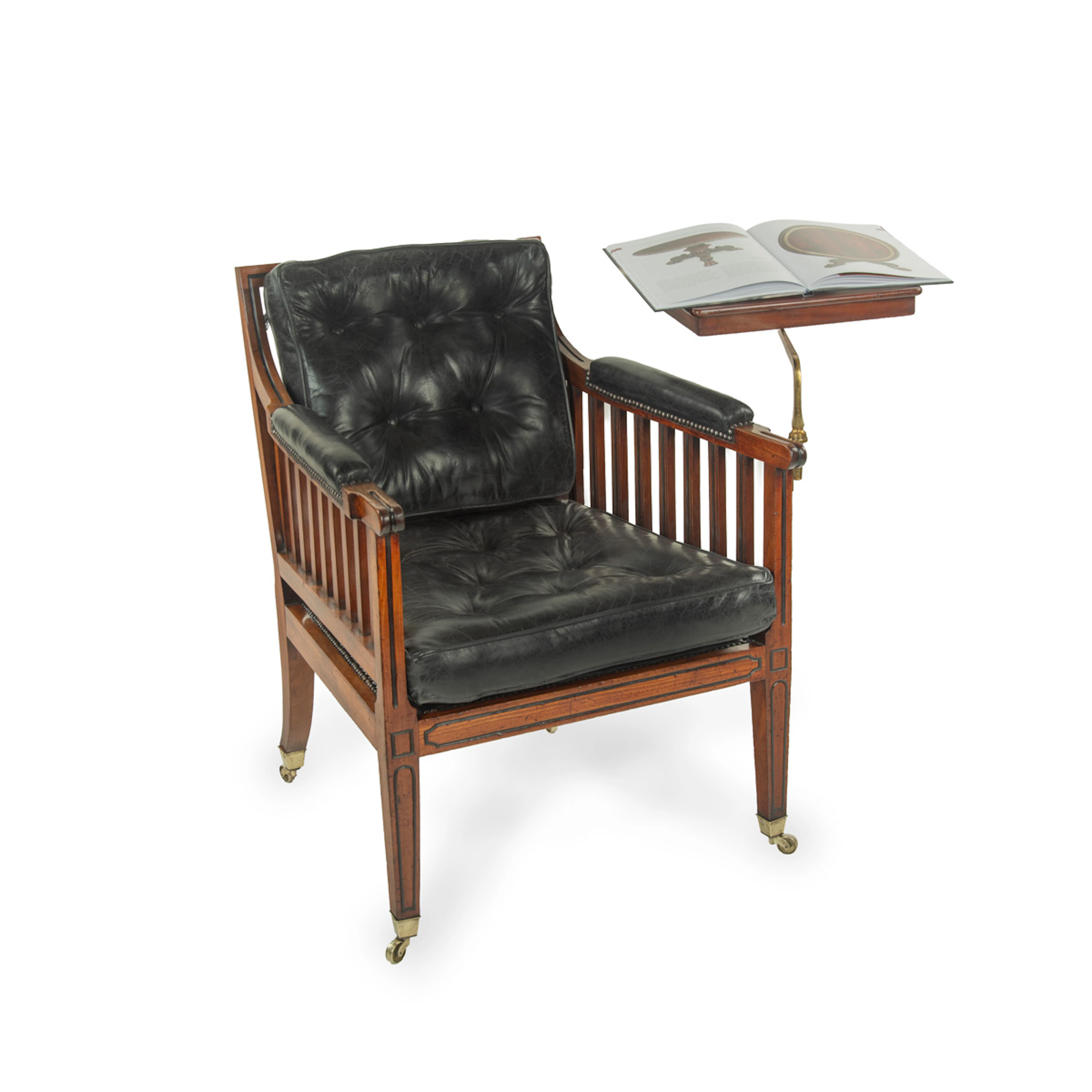 A Regency mahogany library reading chair