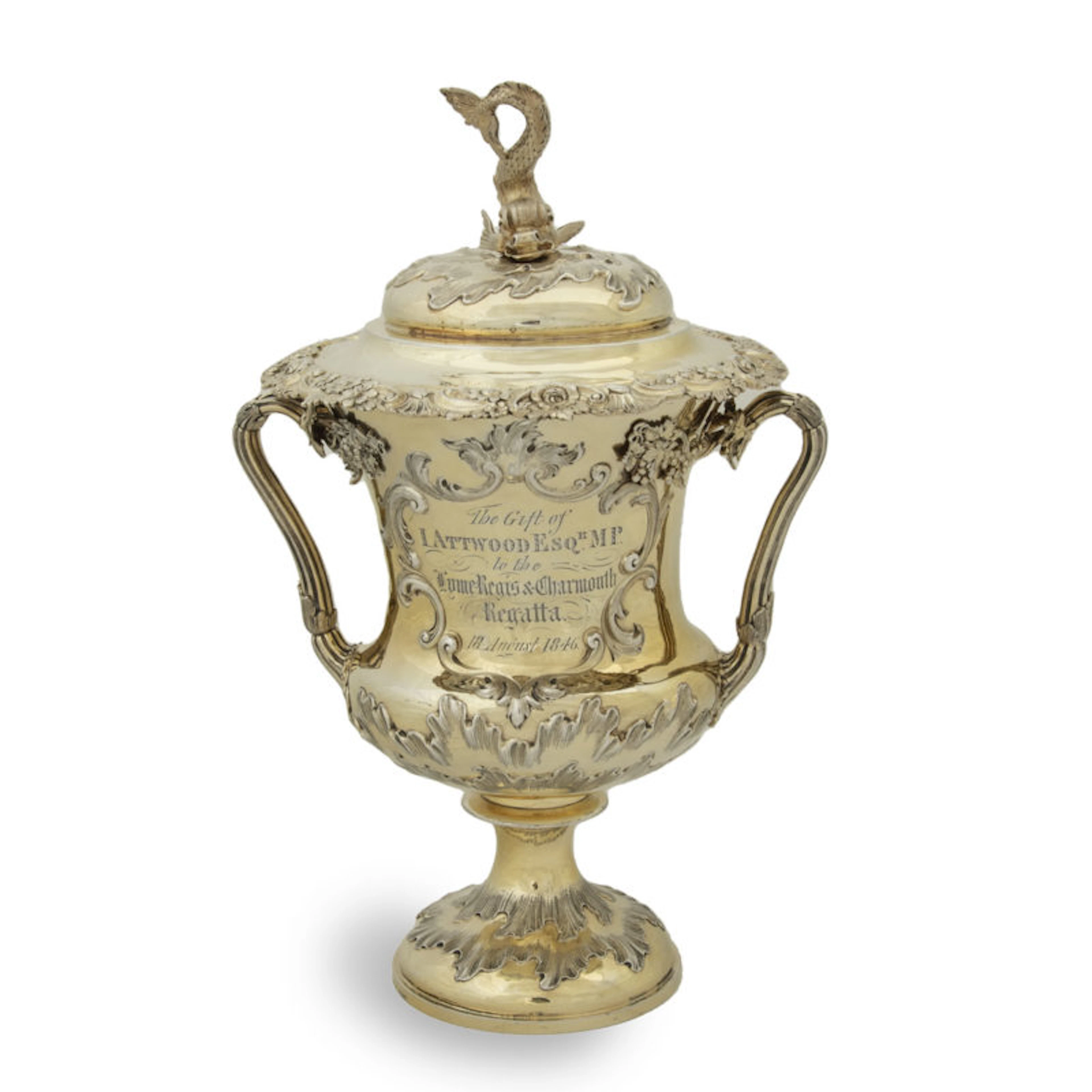 An impressive silver gilt Lyme Regis & Charmouth Regatta Cup for 1846