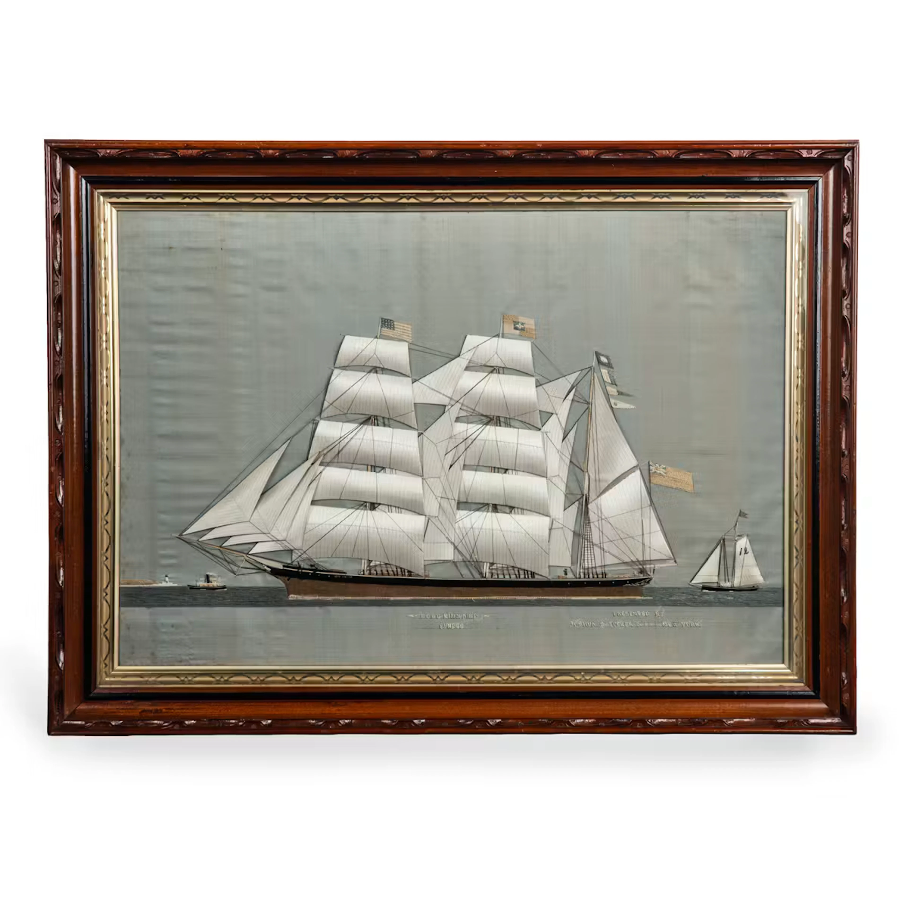 A Particularly Fine and Large Silkwork Picture attributed to Thomas