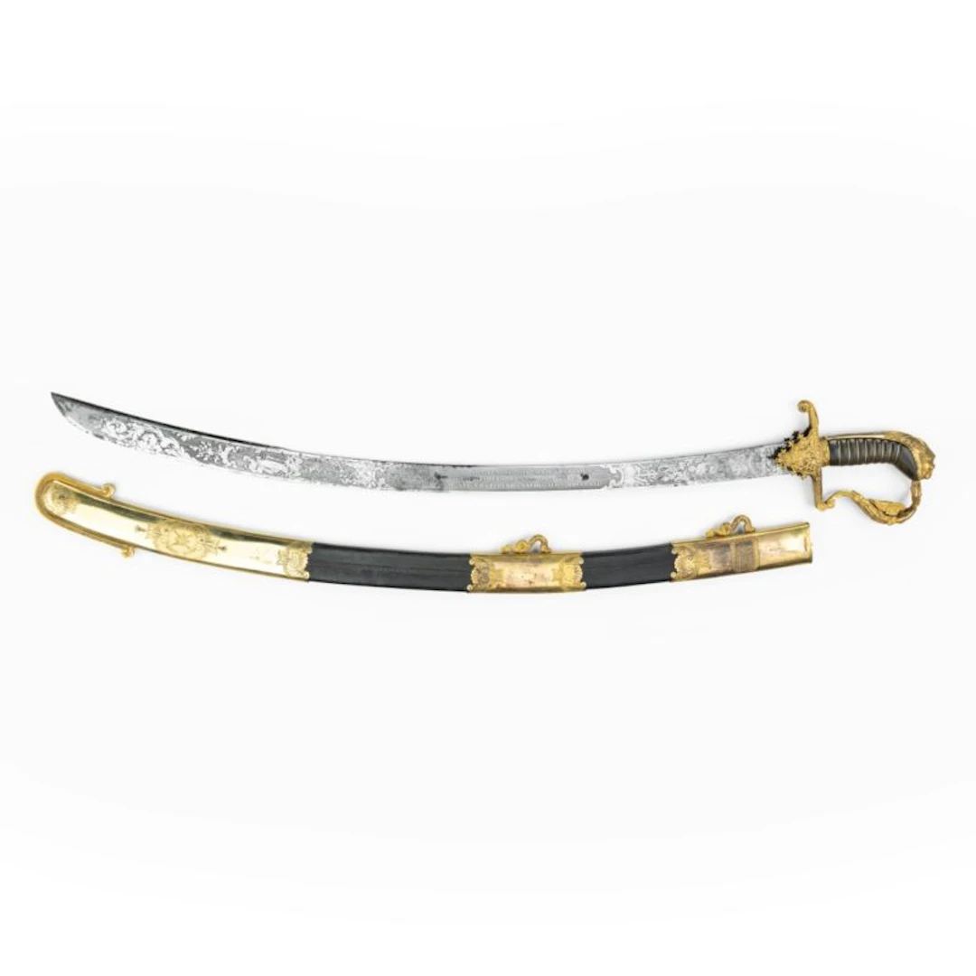 A fine presentation sword given to Lieutenant Charles Peake as a token