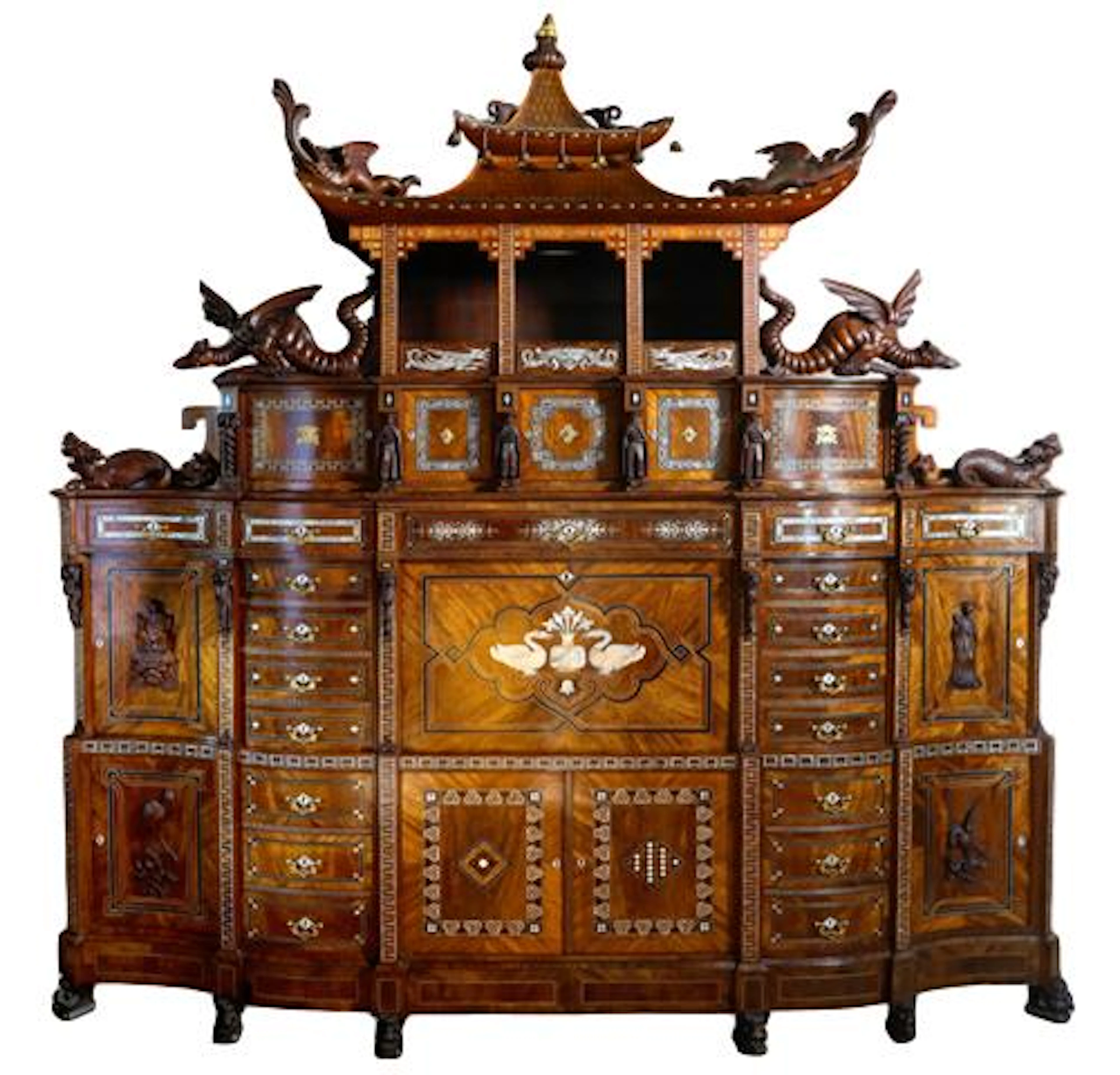 An important Orientalist exhibition cabinet, 1860