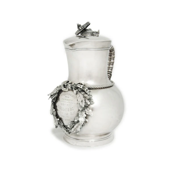 The New York Yacht Club Regatta ewer by Tiffany won by sloop Gracie, 1872