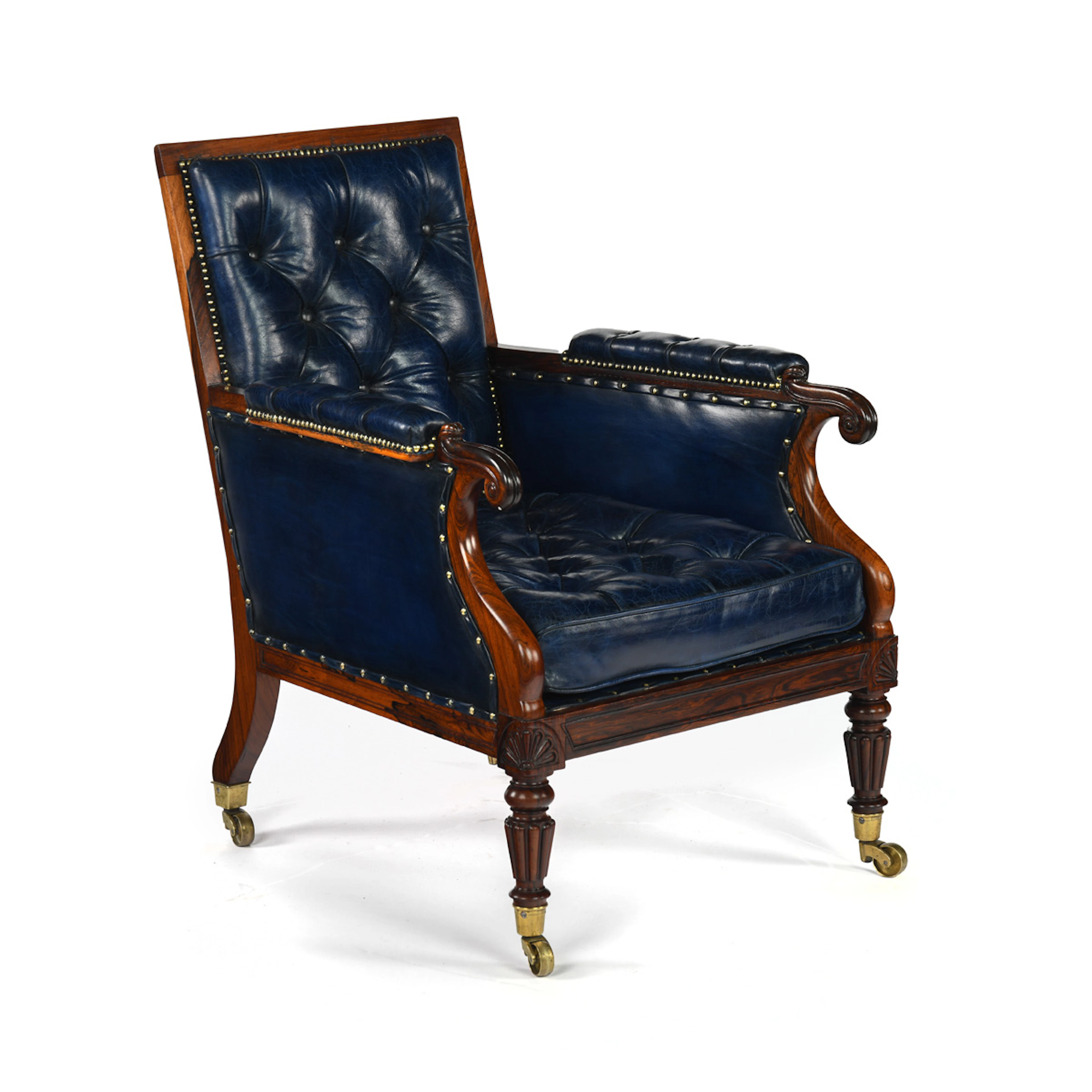 A Fine Rosewood Bergère Armchair Firmly Attributed to Gillows, c.1830
