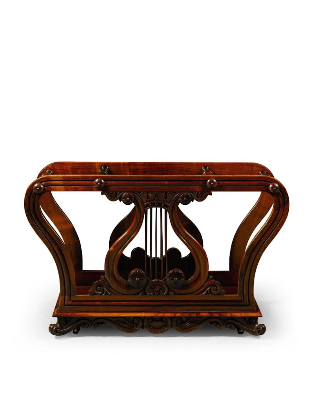 A William IV rosewood Canterbury