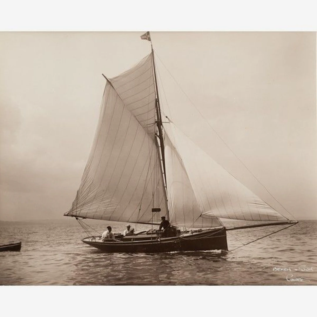 Early silver gelatin photographic print by Beken of Cowes – Yacht