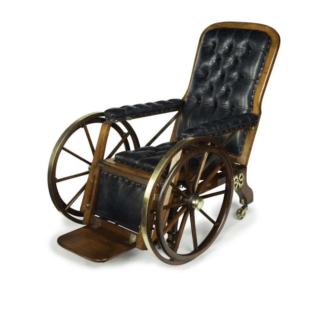 A patented mechanical campaign invalid chair by Chapman