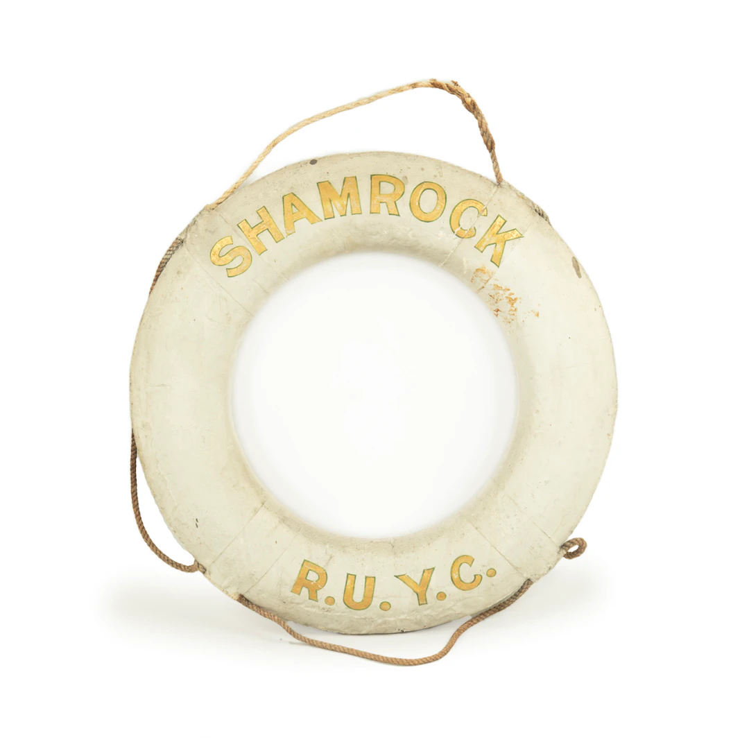 An original life ring from the America’s Cup yacht ‘Shamrock’, Royal