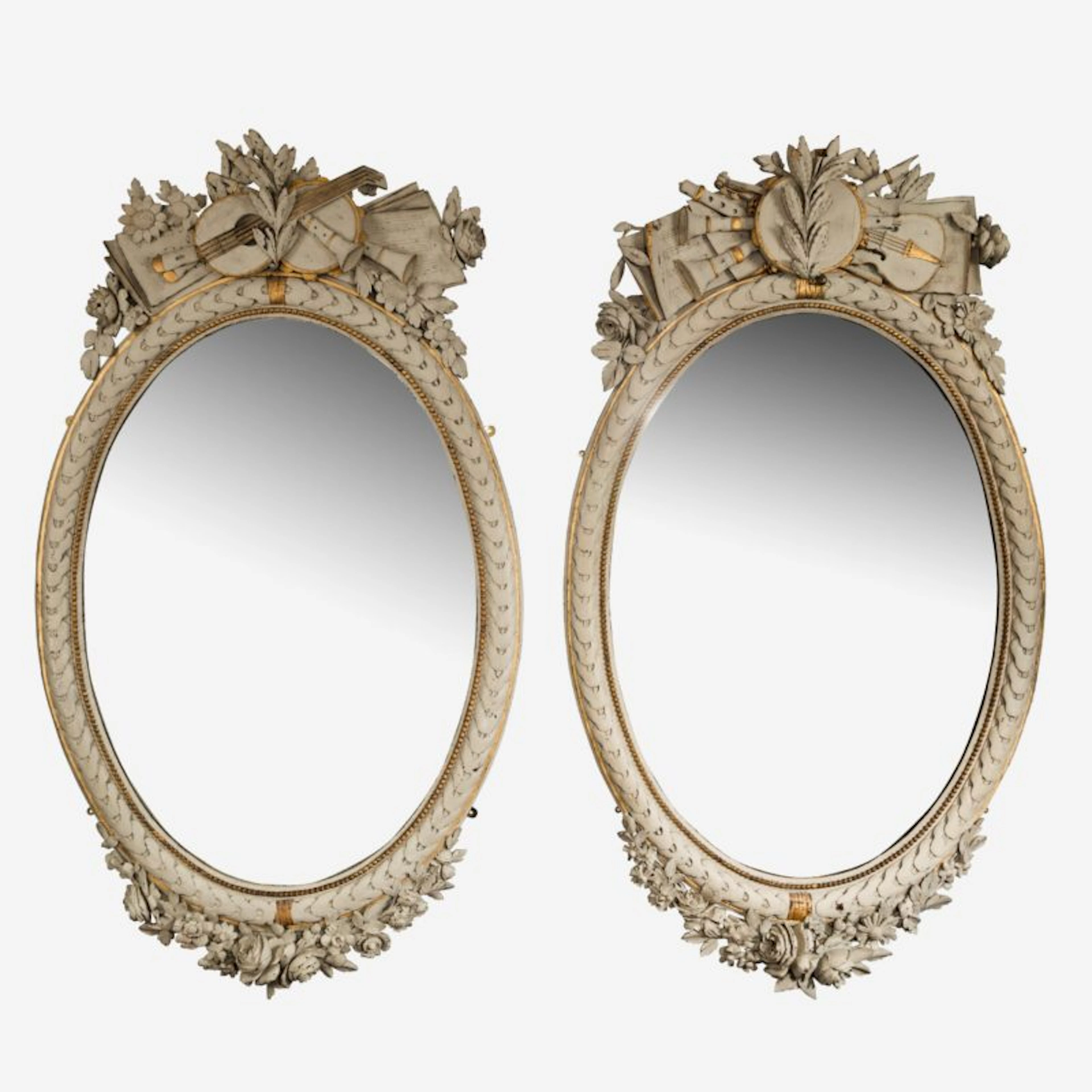 Napoleon III French oval mirrors