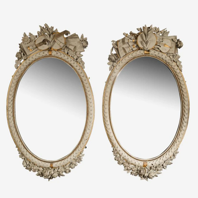 Napoleon III French oval mirrors