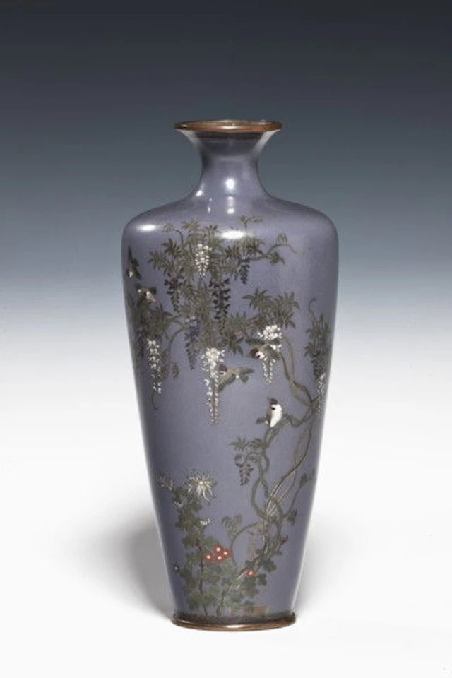 Japanese cloisonne vase Meiji period