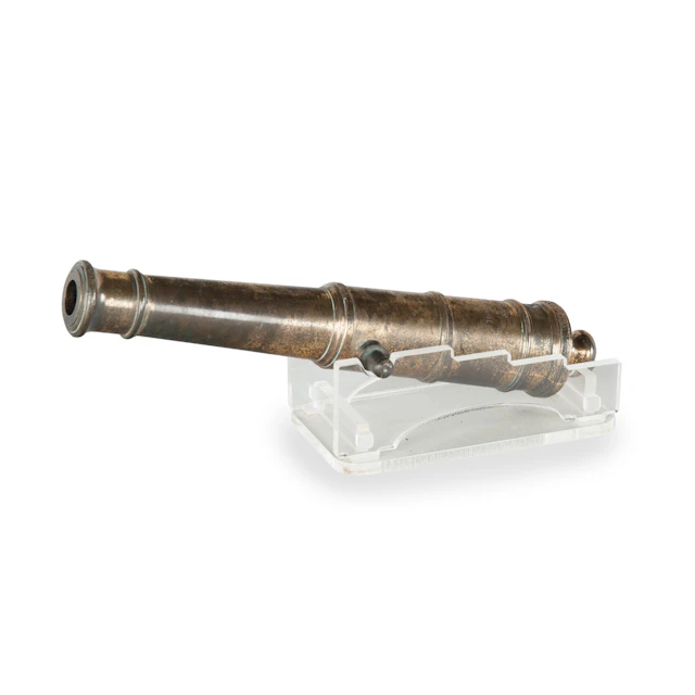 Model of a cannon made from bronze recovered from the the former flagship