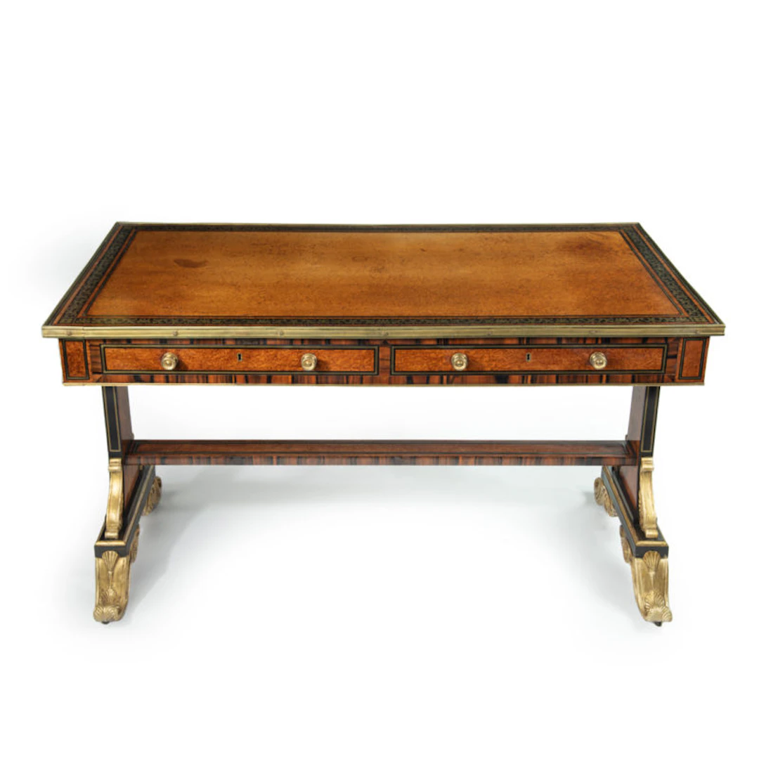An outstanding and important Regency writing table by William Jamar
