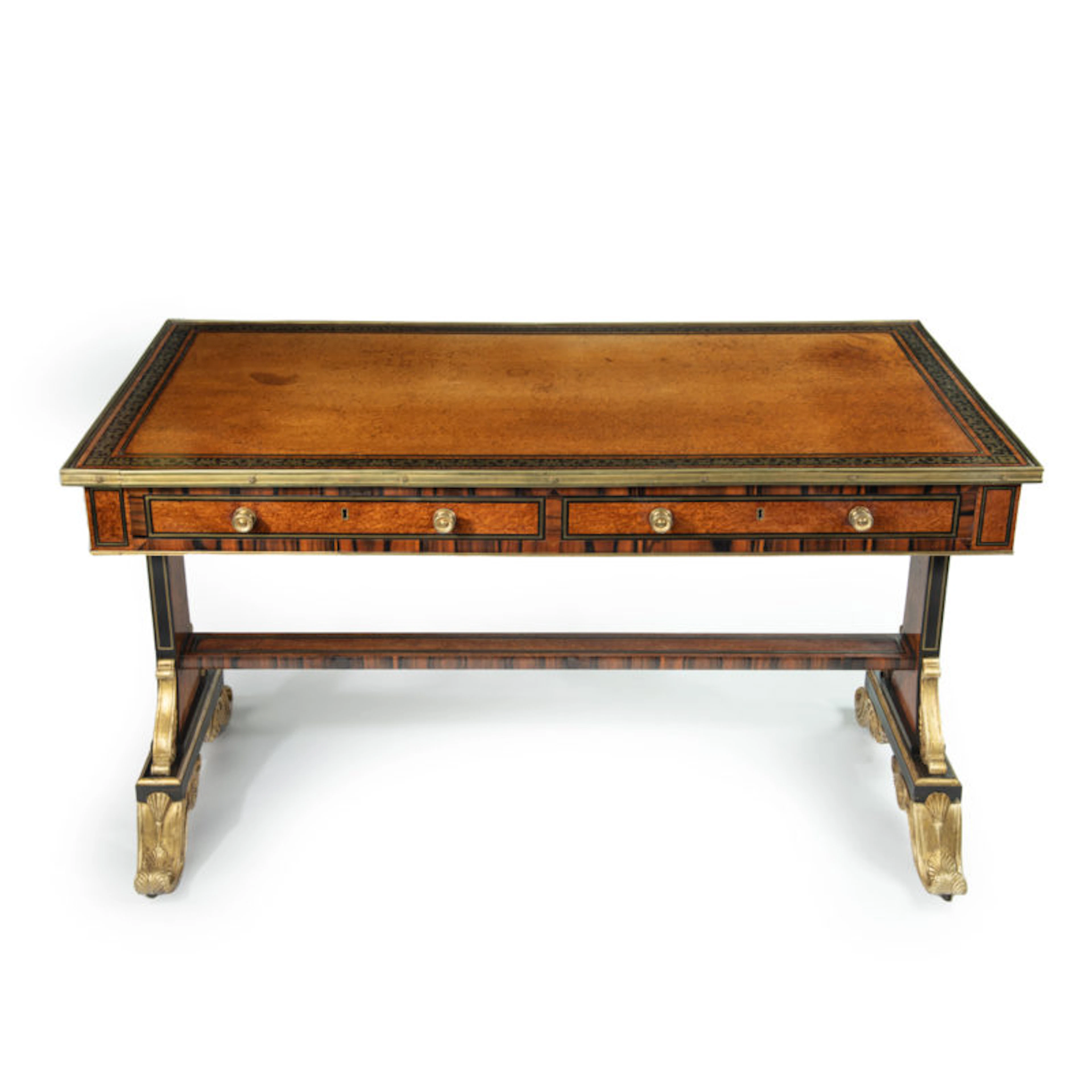An outstanding and important Regency writing table by William Jamar