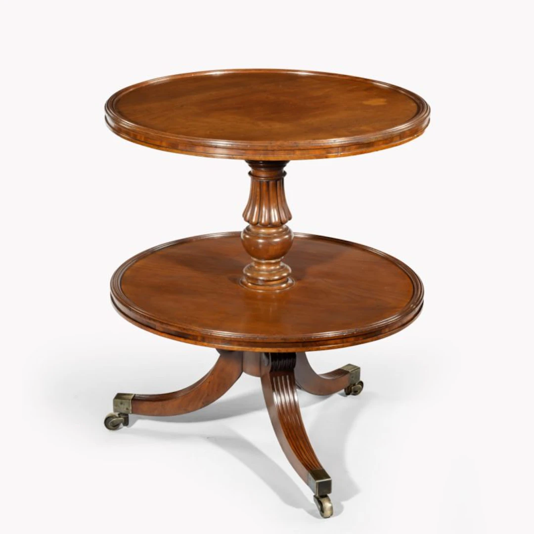 A William IV two tier mahogany table attribruted to Gillows