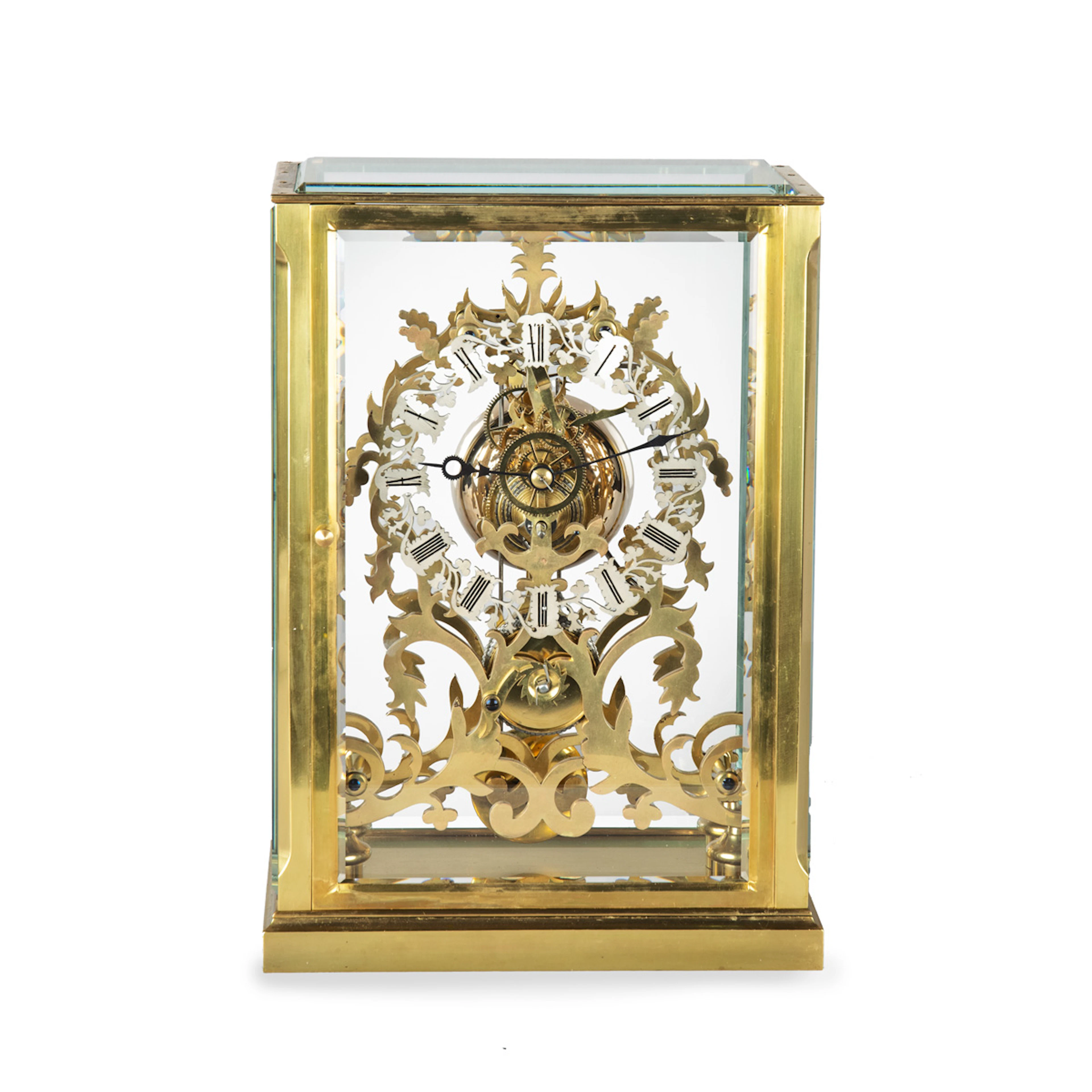 A very fine mid Victorian skeleton clock by Johnston of London