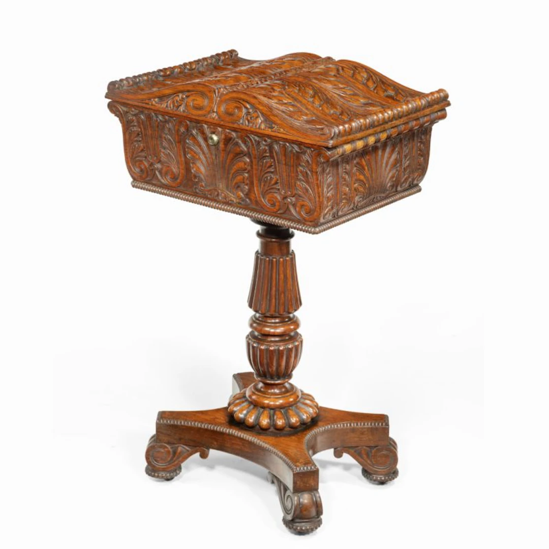 A William IV mahogany teapoy