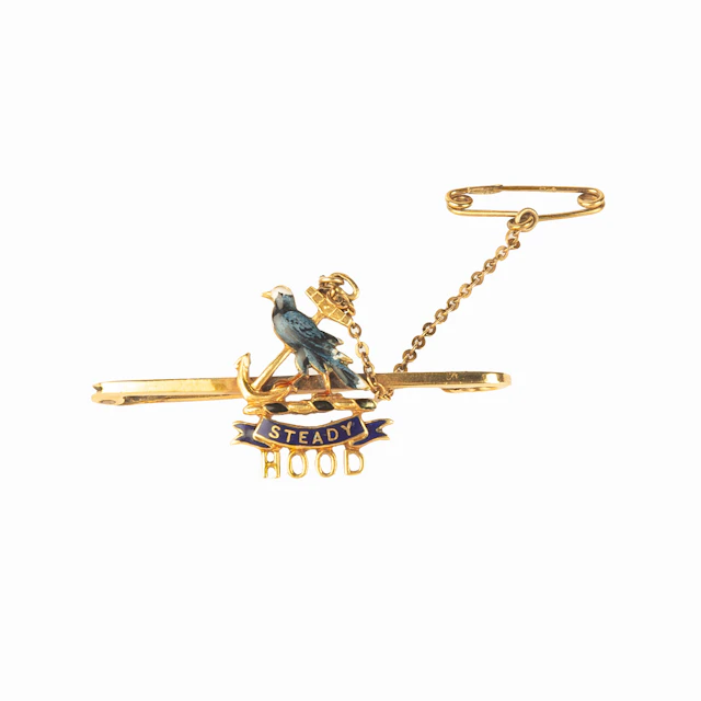 A Very Rare and Poignant HMS Hood Sweetheart Brooch in 18ct Gold and