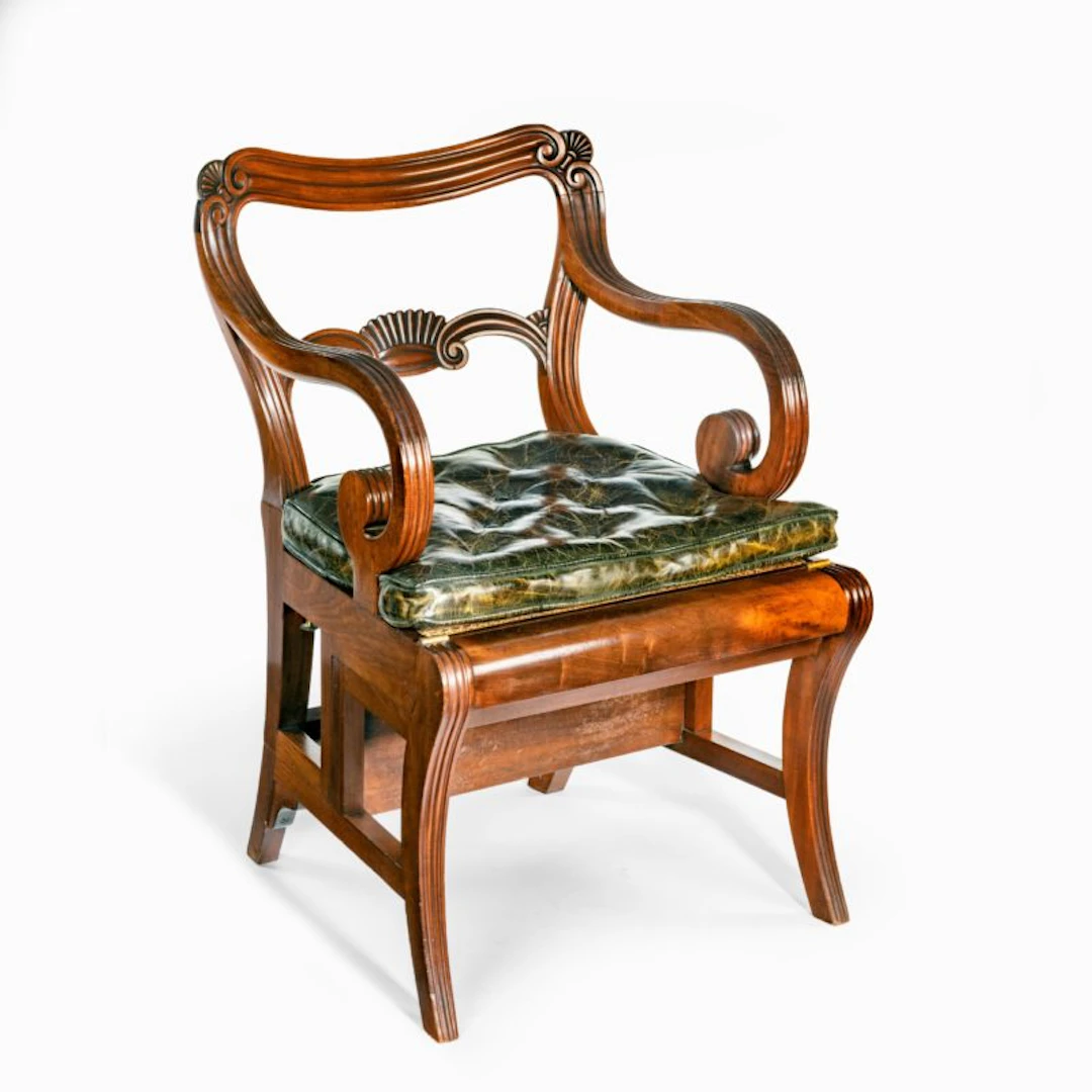 A set of Regency mahogany metamorphic library steps