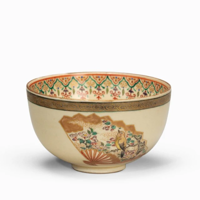 A small Satsuma earthenware bowl
