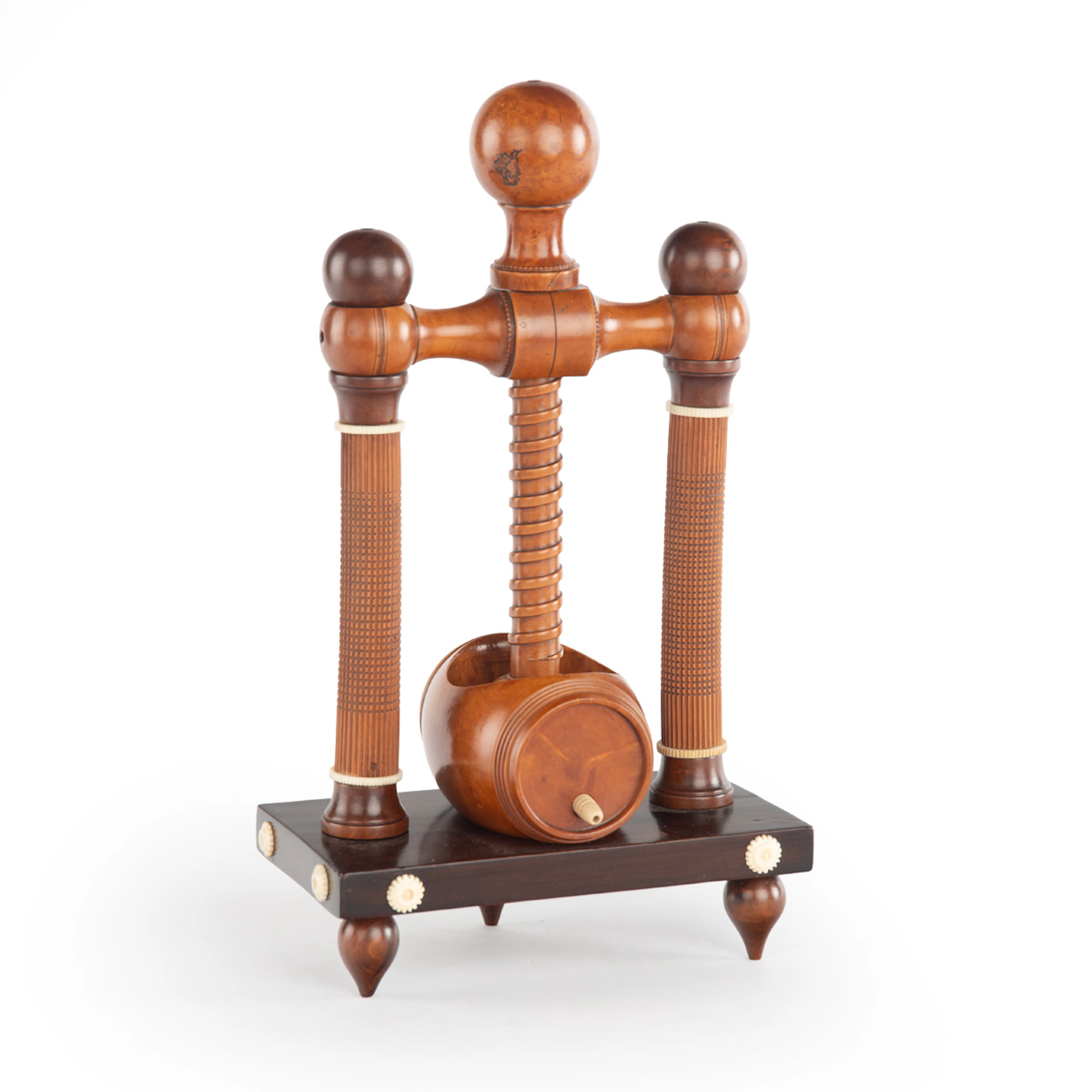 An Outstanding Quality late Regency Treen Table Fruit Press or Lemon