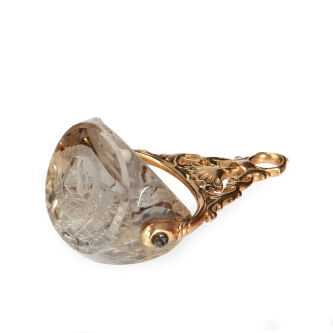 Admiral Viscount Bridport’s gold and hardstone armorial swivel fob seal